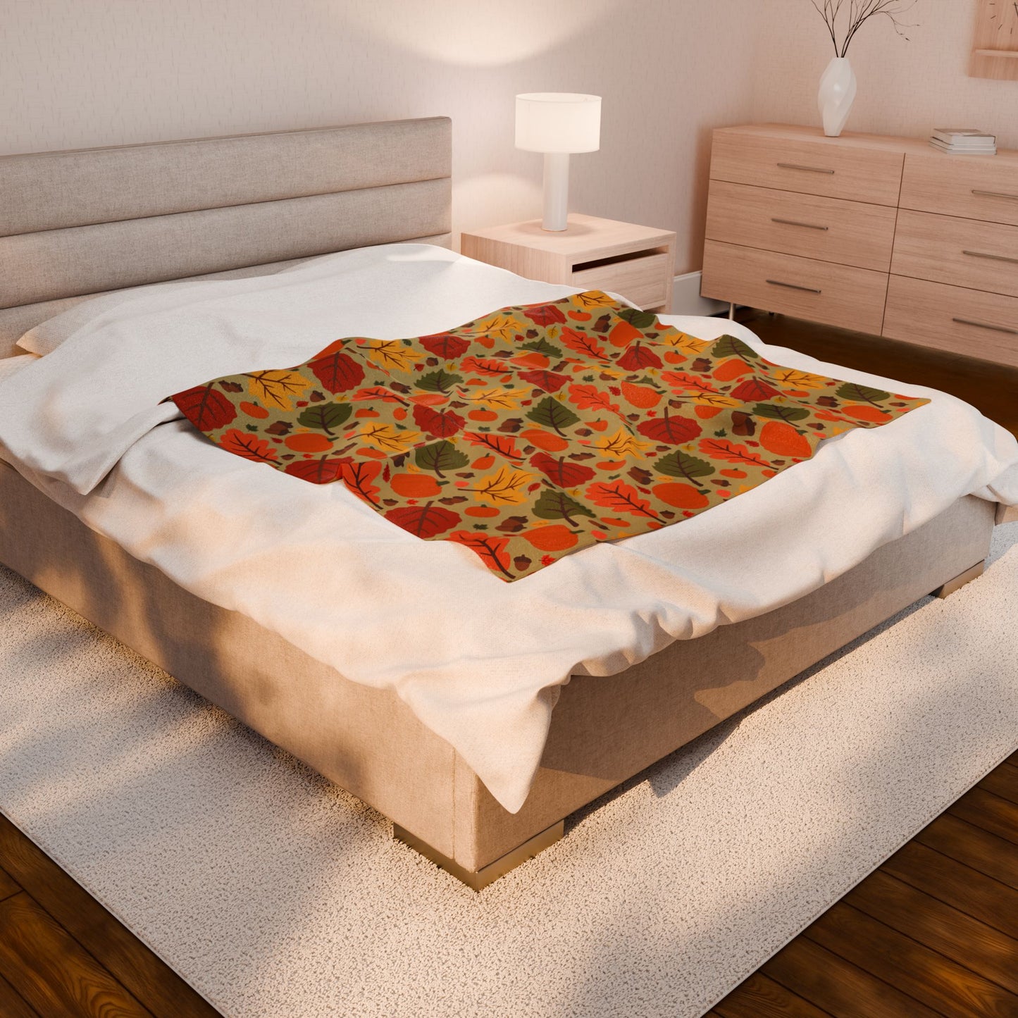 Autumn Harvest Velveteen Plush Blanket