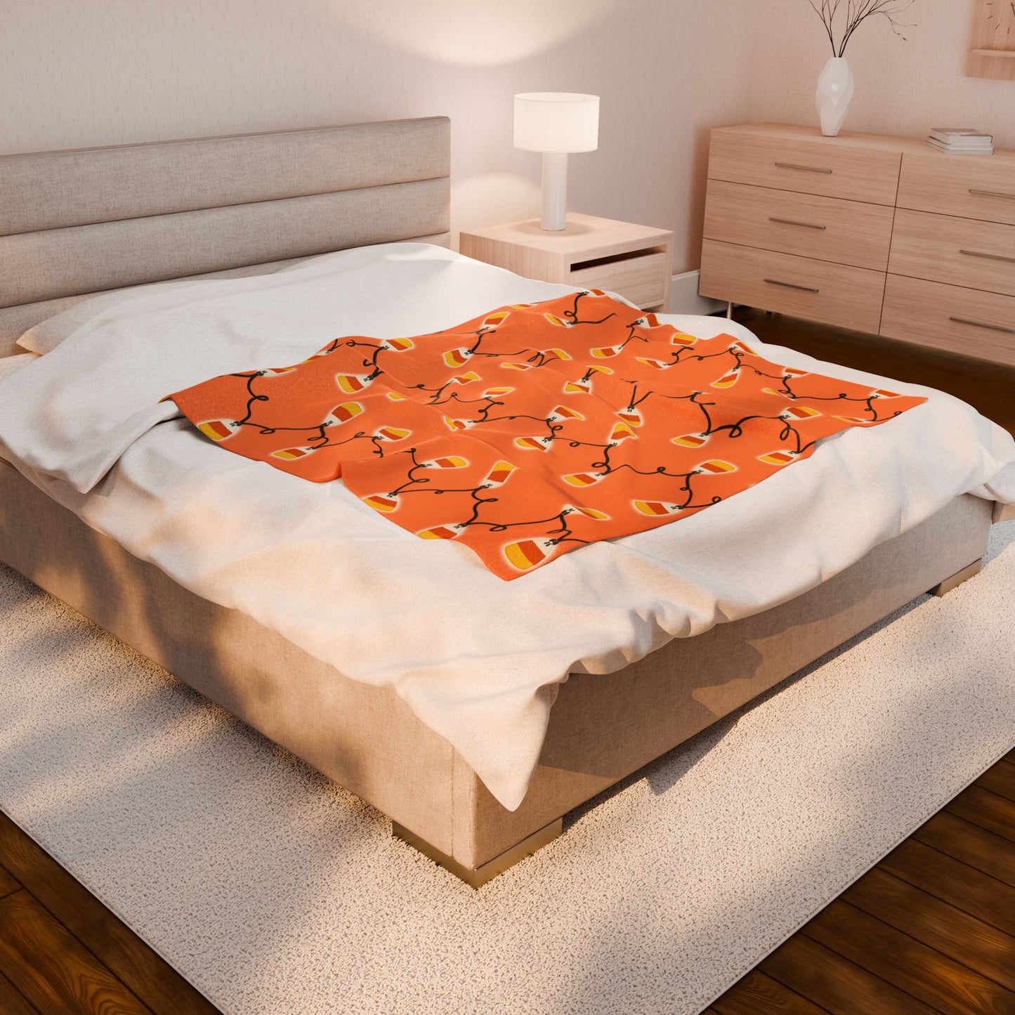 Halloween Candy Corn Plush Blanket