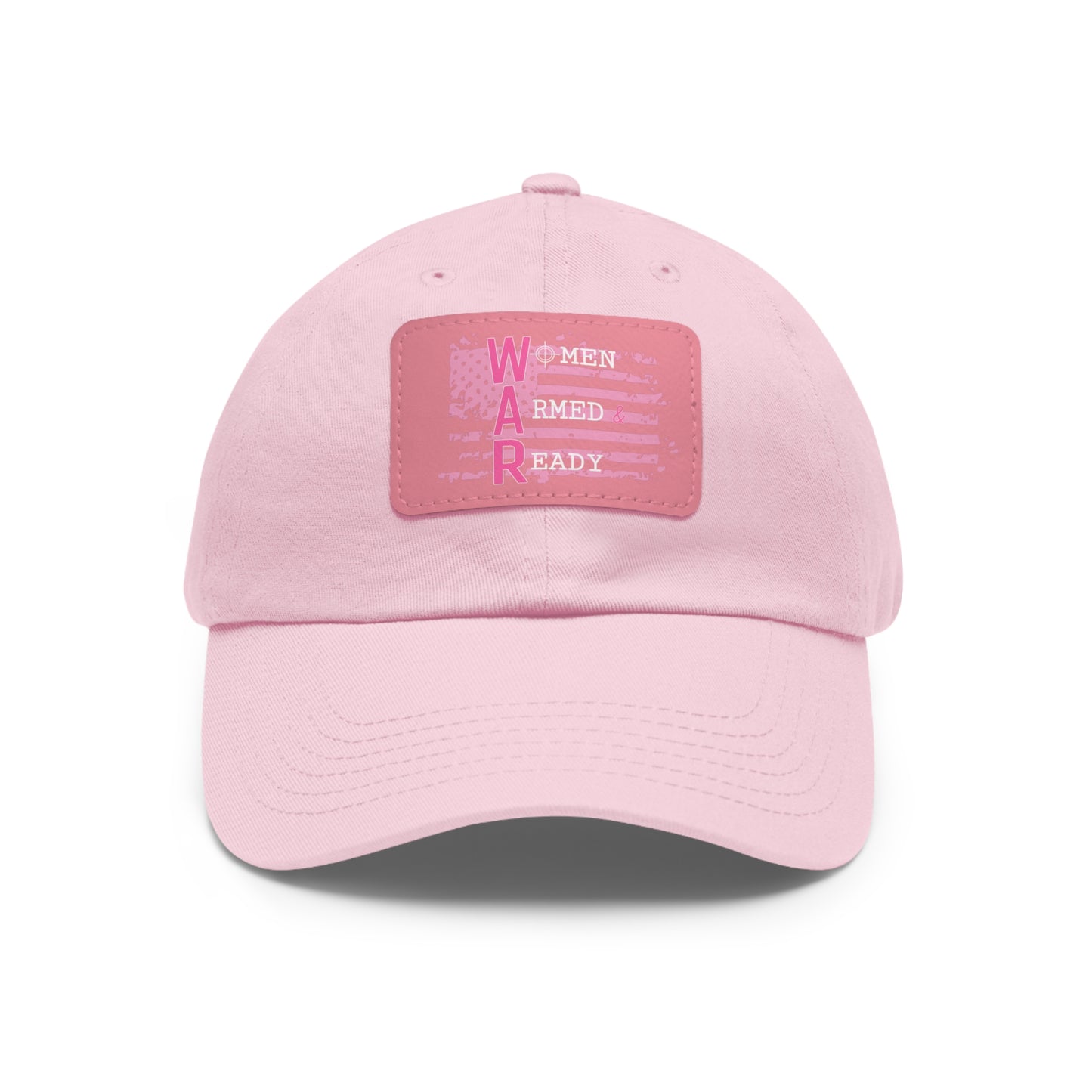 Women Armed & Ready Pink Flag With Leather Patch