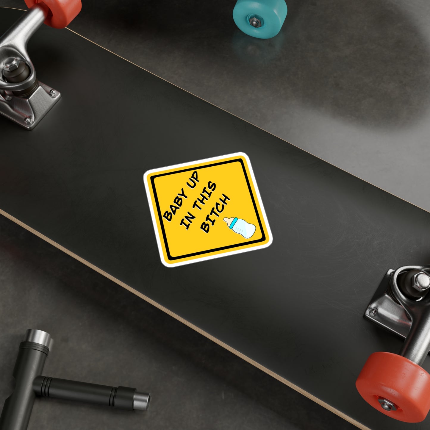 Funny Baby Warning Sticker, Vinyl Decal