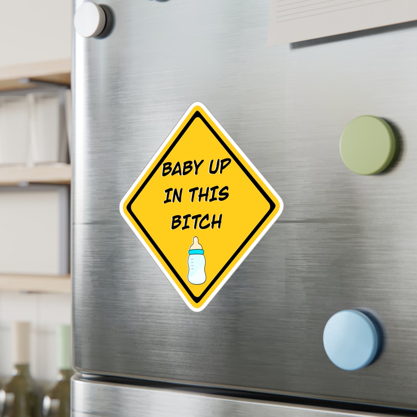 Funny Baby Warning Sticker, Vinyl Decal