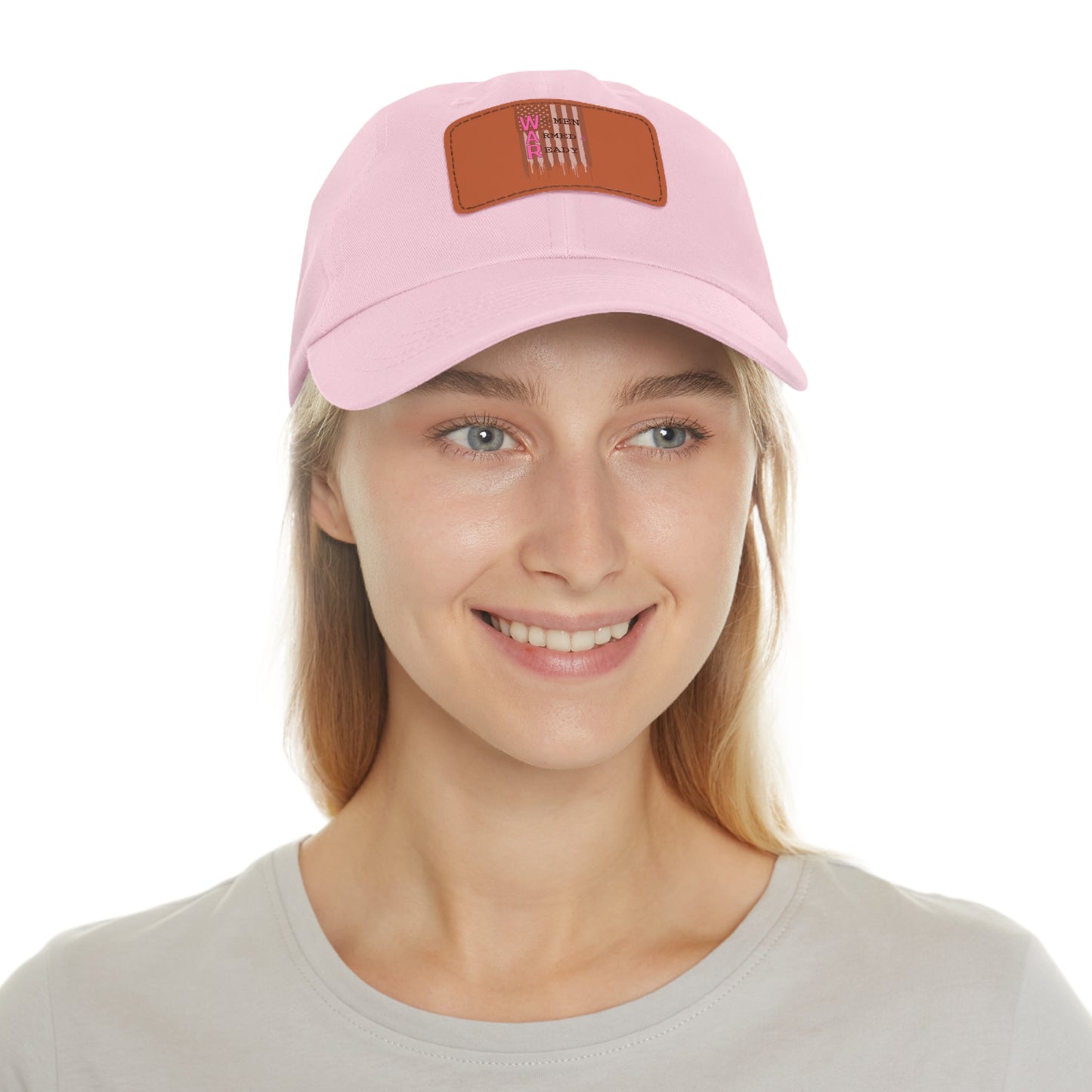 Women Armed & Ready Grey Flag with Leather Patch