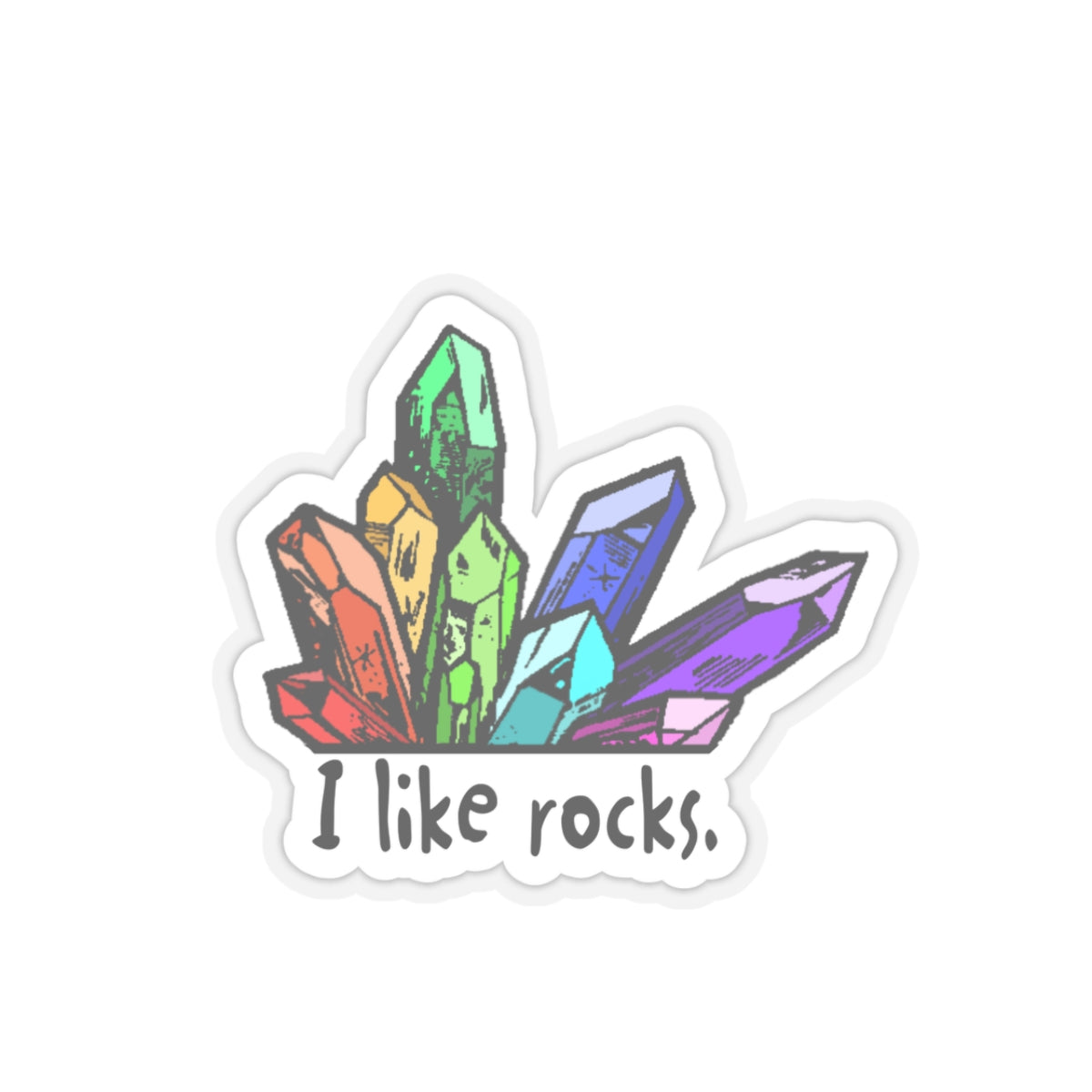I Like Rocks Sticker