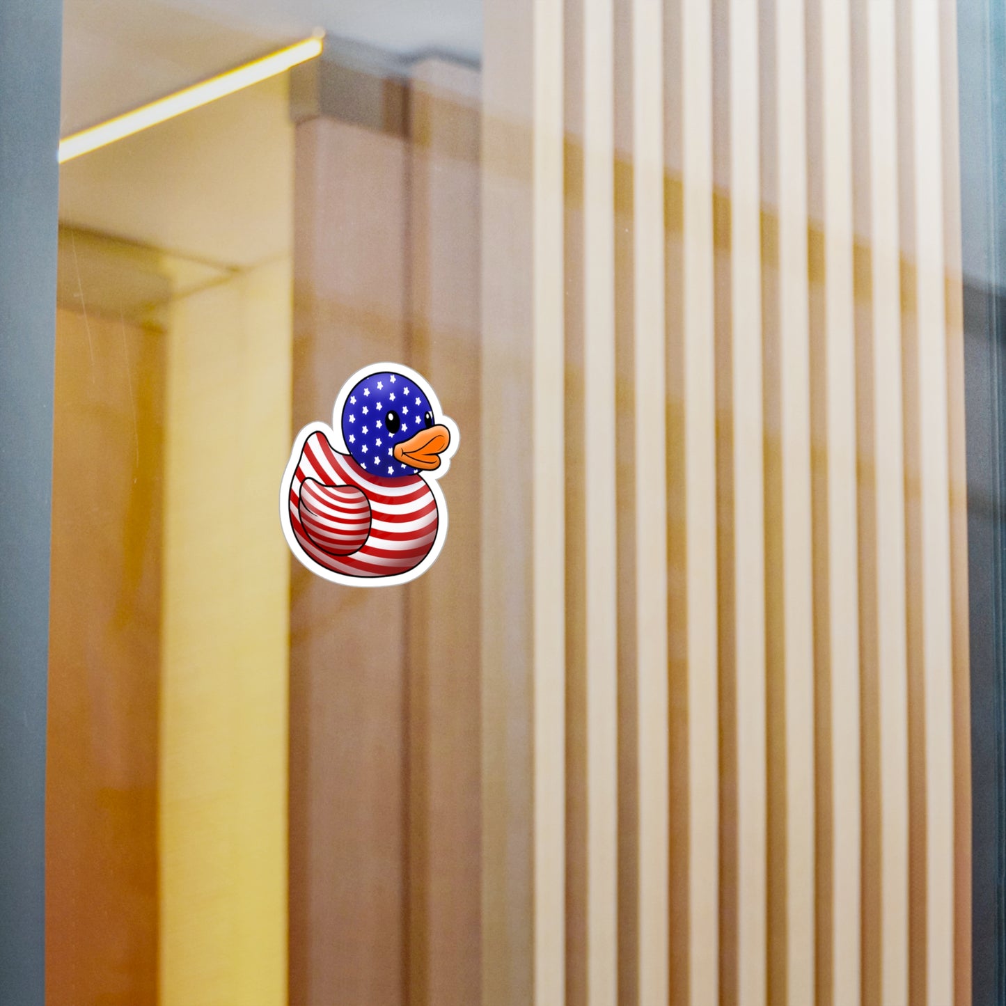 Patriotic Duck Kiss-Cut Vinyl Decal