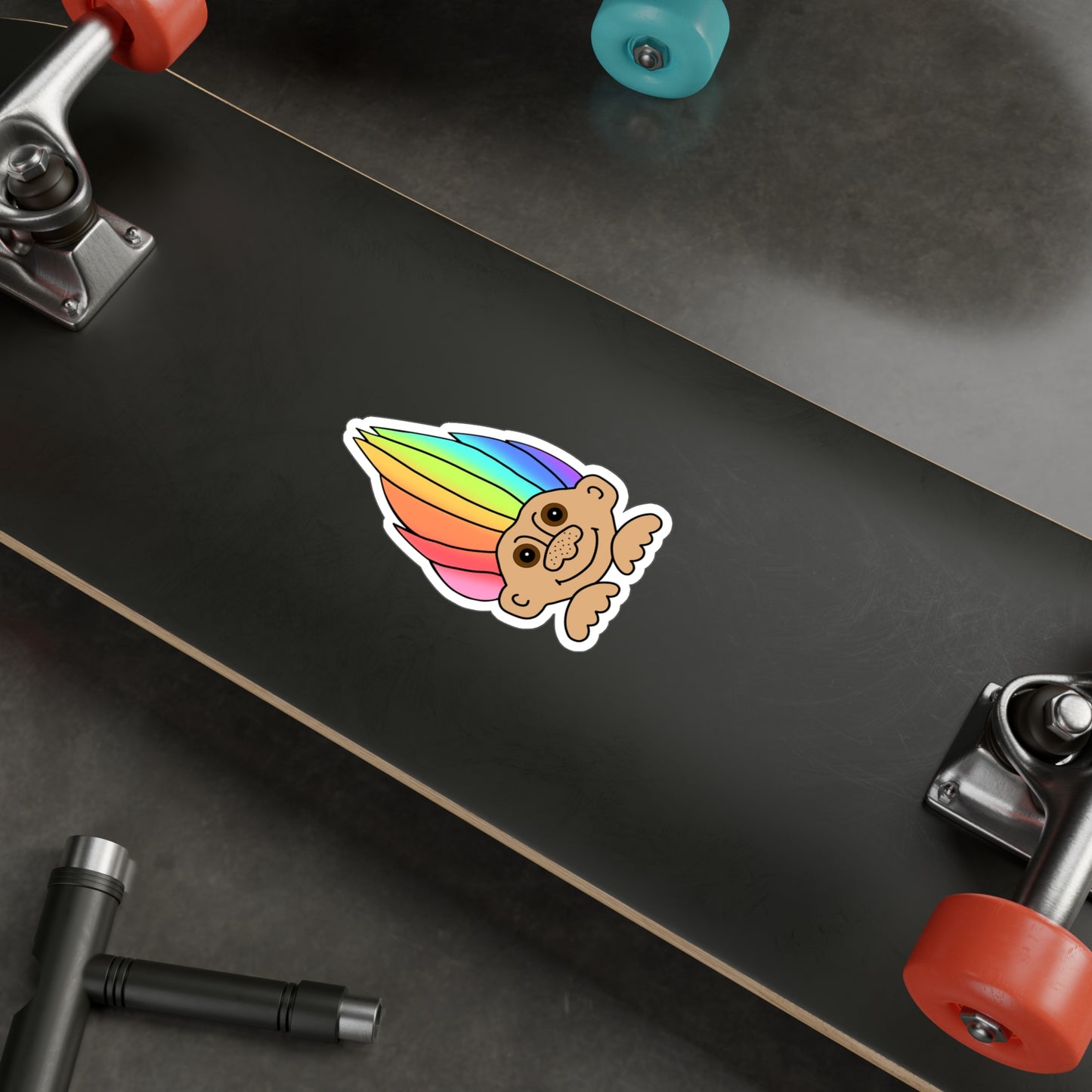 Rainbow Troll Vinyl Decal