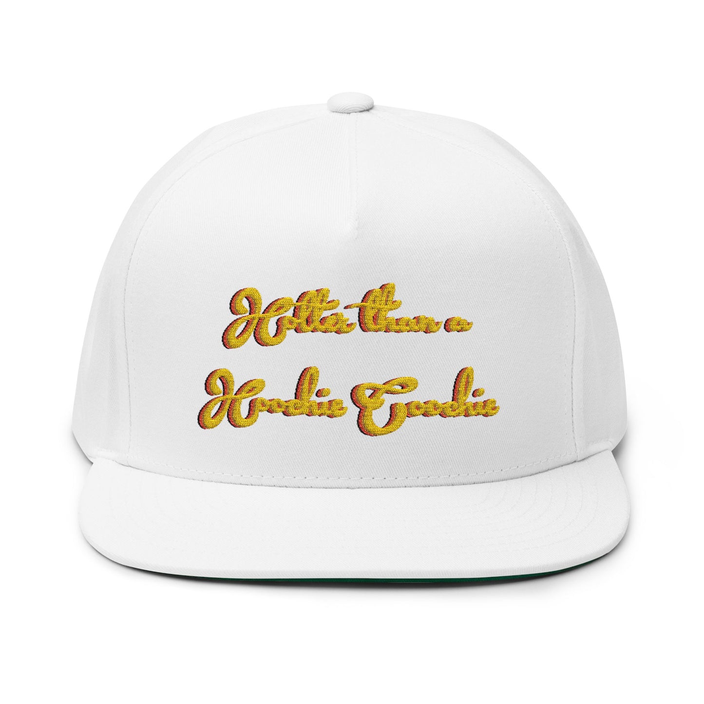 Embroidered Flat Bill Cap - Hotter Than A
