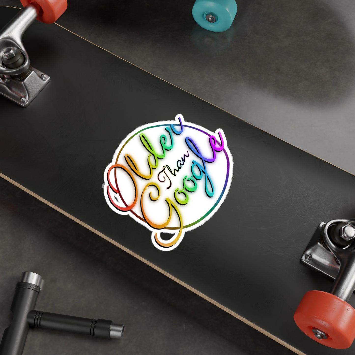 Older Than Google Colorful Kiss-Cut Vinyl Decal