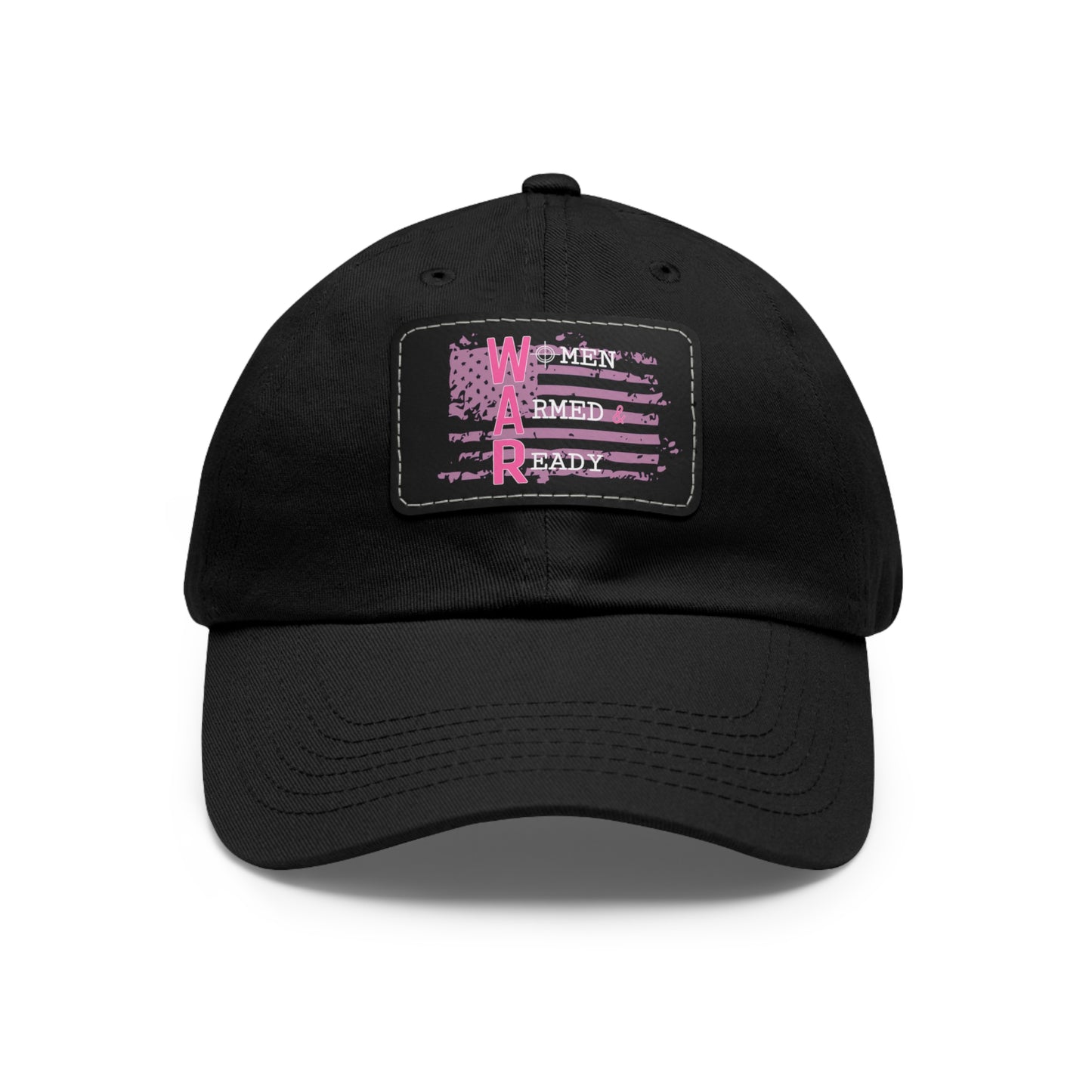 Women Armed & Ready Pink Flag With Leather Patch