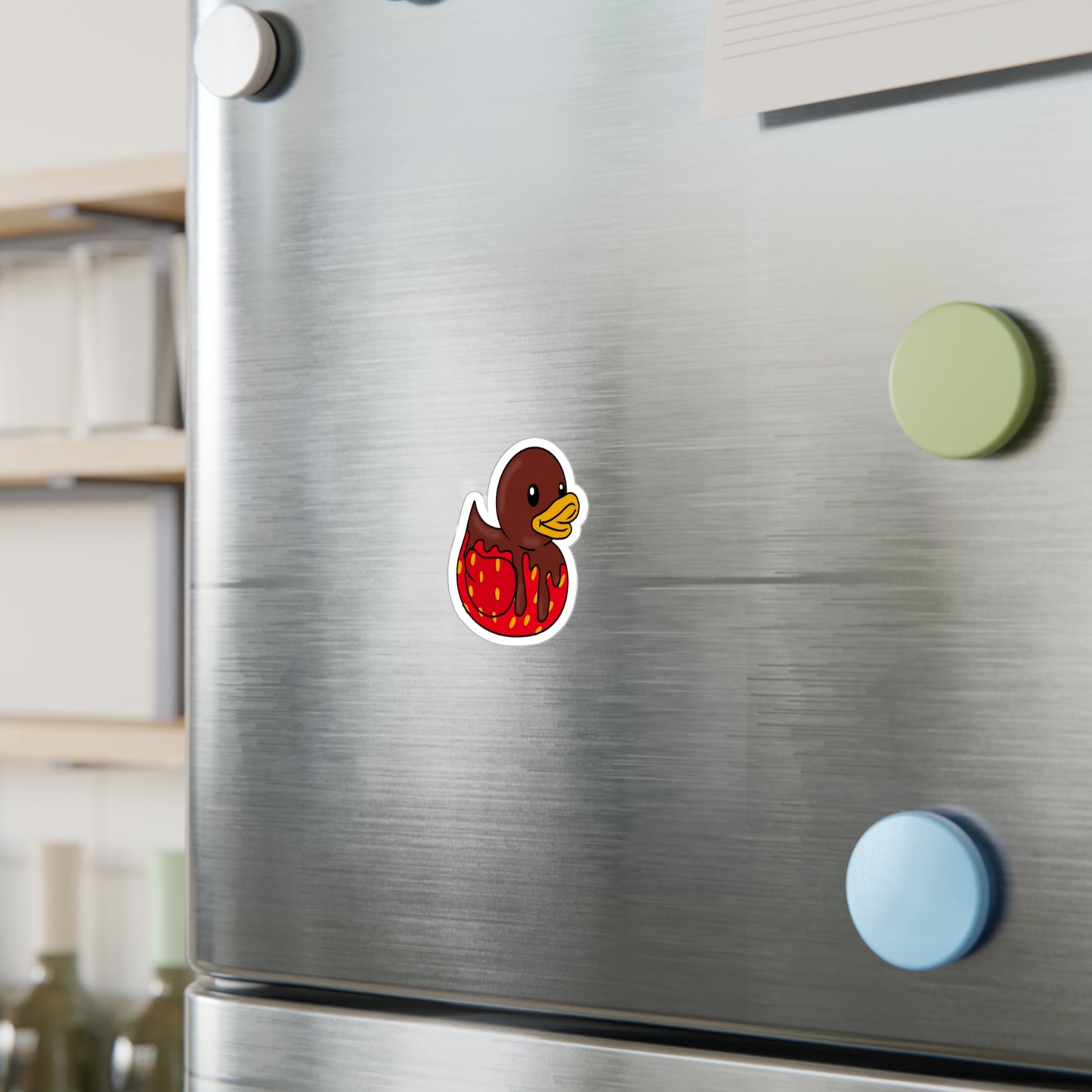 Chocolate Covered Strawberry Duck Kiss-Cut Vinyl Decal