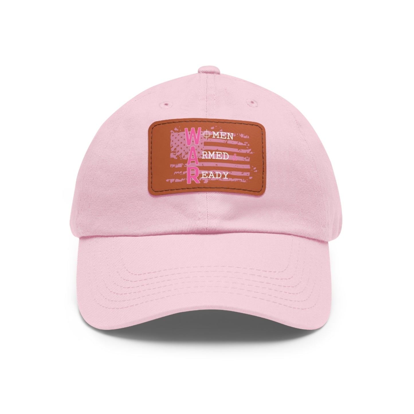 Women Armed & Ready Pink Flag With Leather Patch