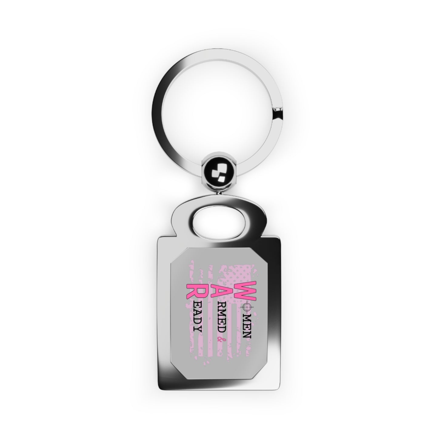 W.AR. Grey Dog Tag Style Keyring