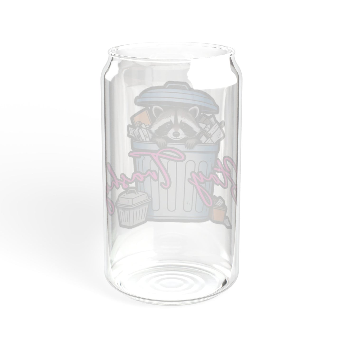 Stay Trashy Sipper Glass - 16oz Reusable Drinking Cup with Straw