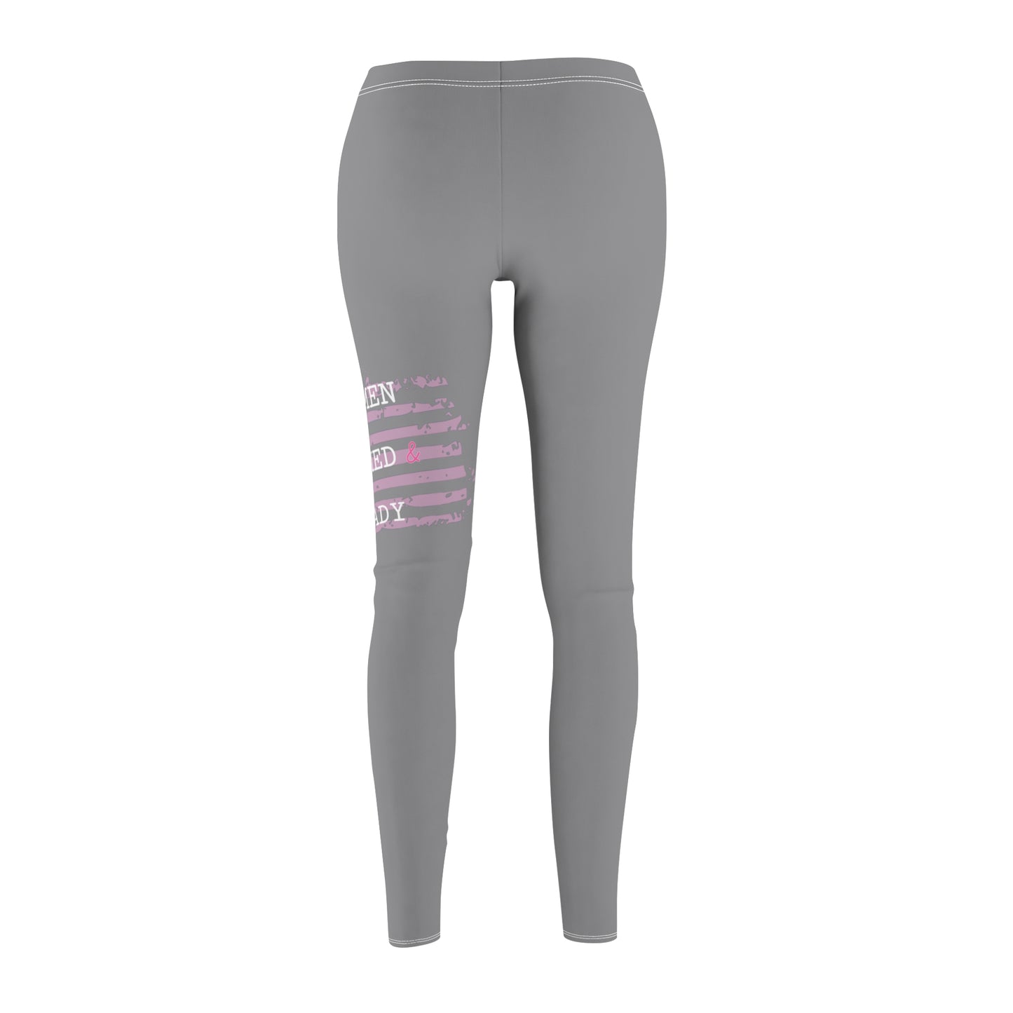 Women Armed & Ready Grey Casual Leggings