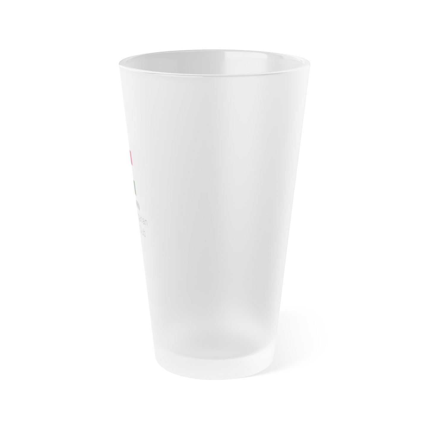 Frosted Pint Glass Hilltown German Hungarian Club