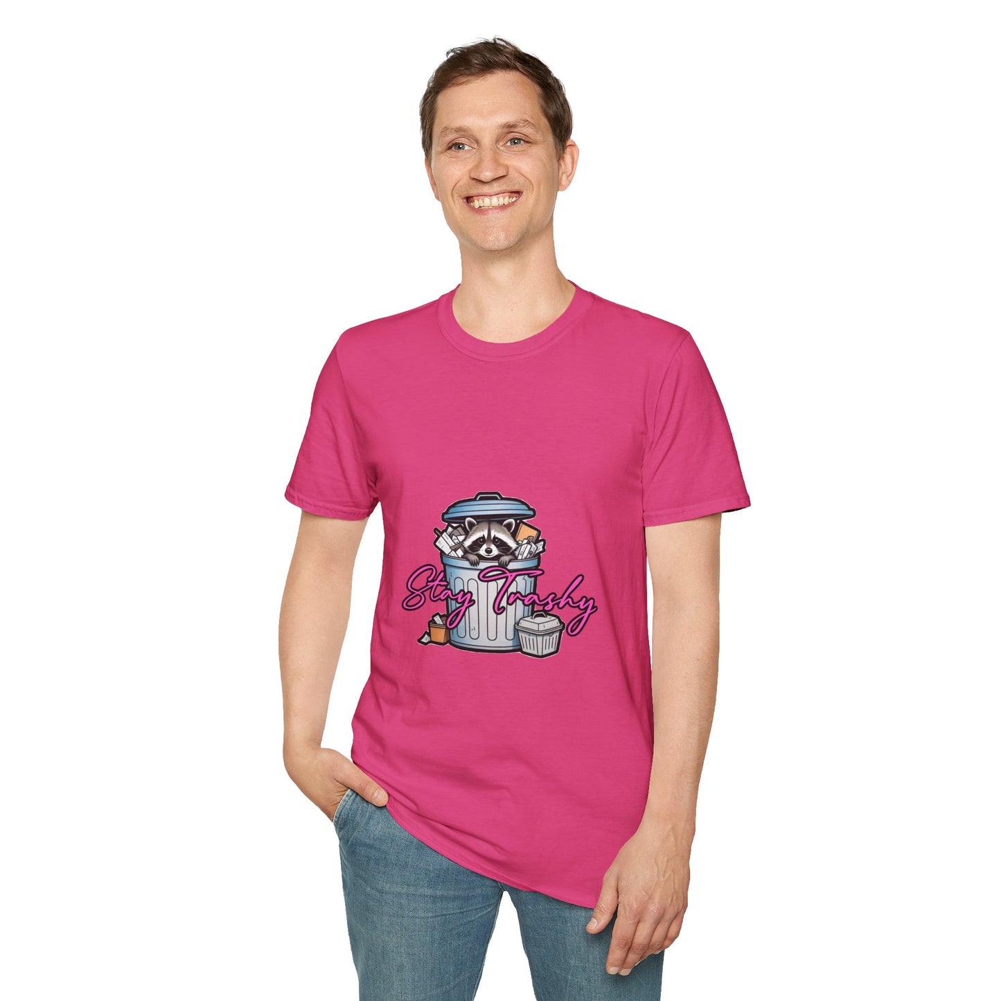 Stay Trashy T-Shirt - Cute Raccoon Design