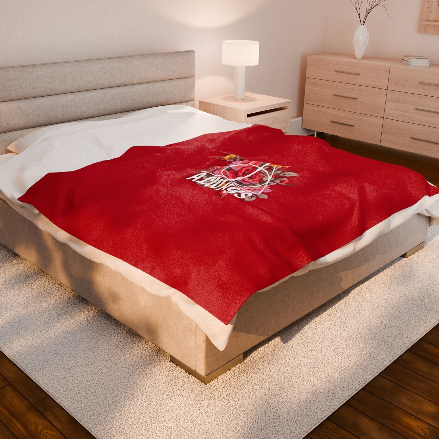 Gryffindor Floral 'Always' Design - Cozy Velveteen Plush Blanket