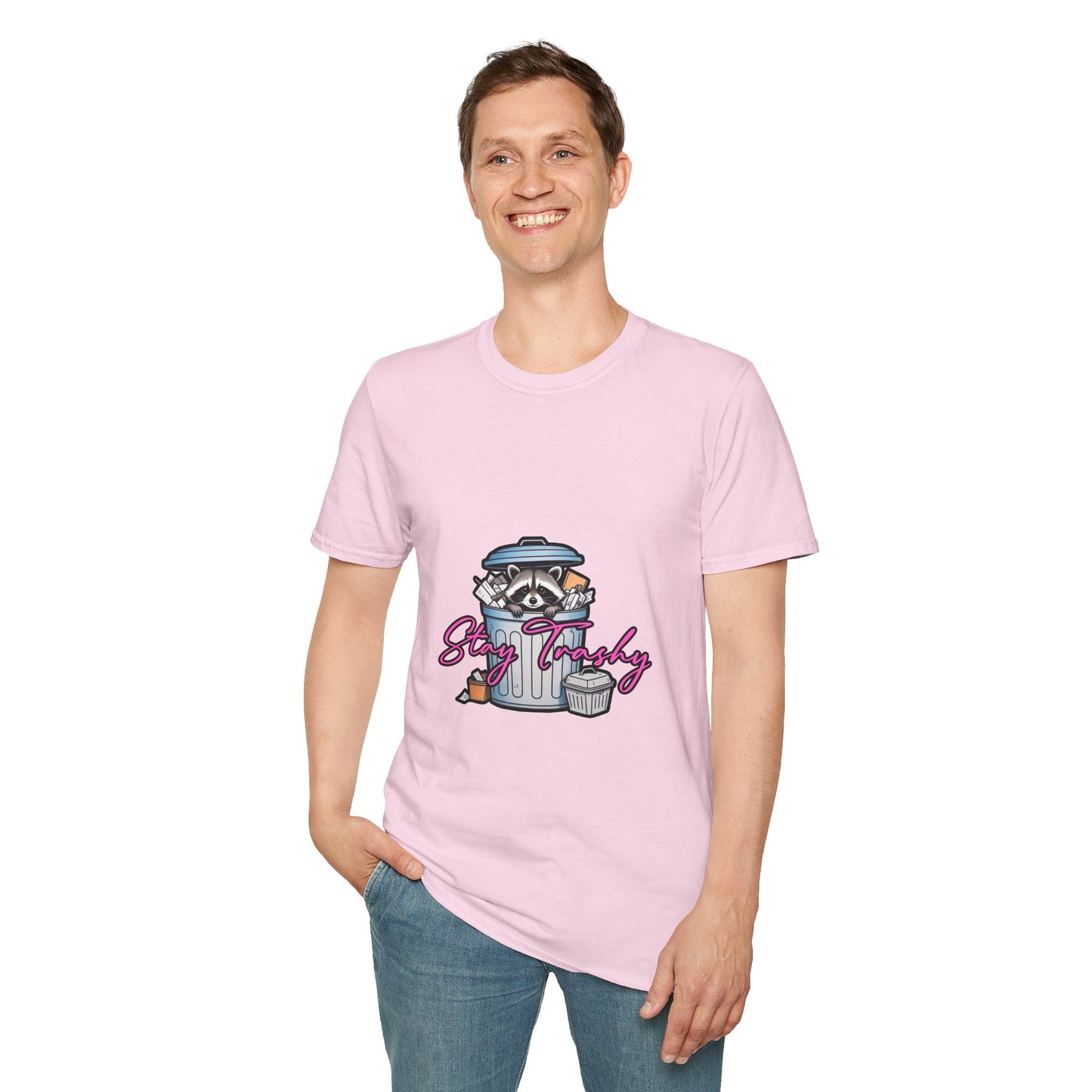 Stay Trashy T-Shirt - Cute Raccoon Design