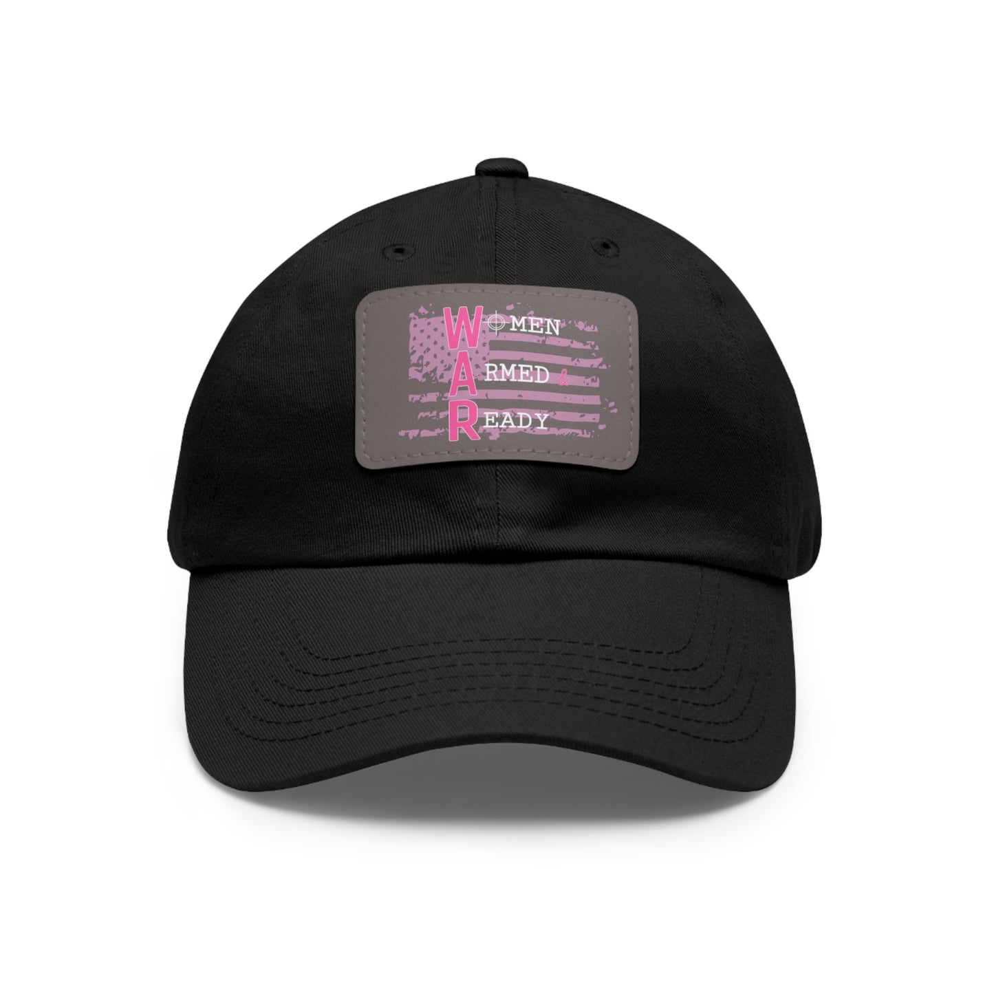Women Armed & Ready Pink Flag With Leather Patch