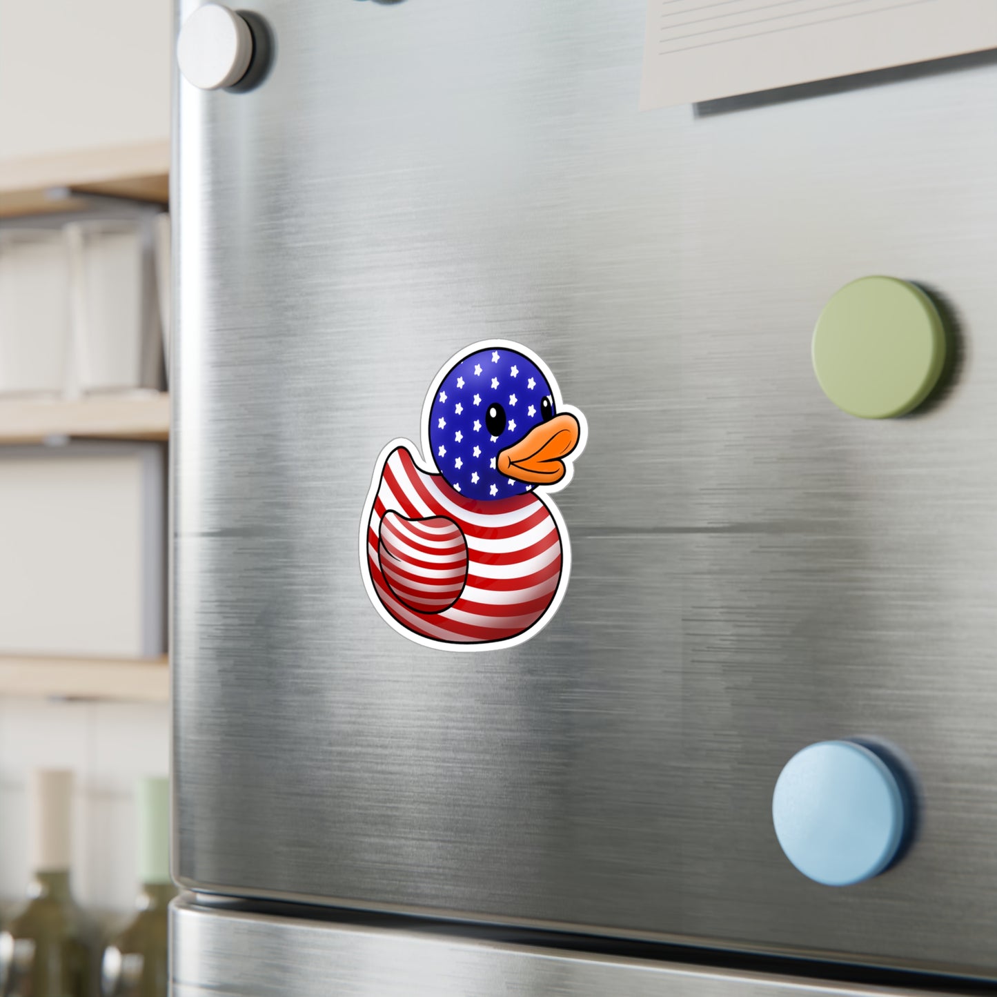 Patriotic Duck Kiss-Cut Vinyl Decal