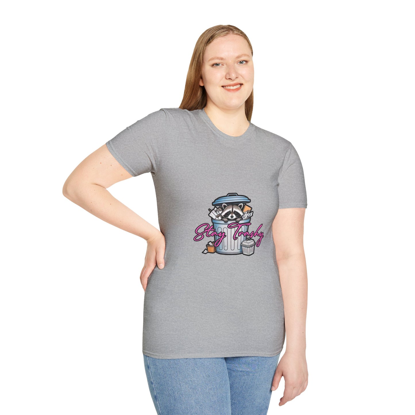 Stay Trashy T-Shirt - Cute Raccoon Design