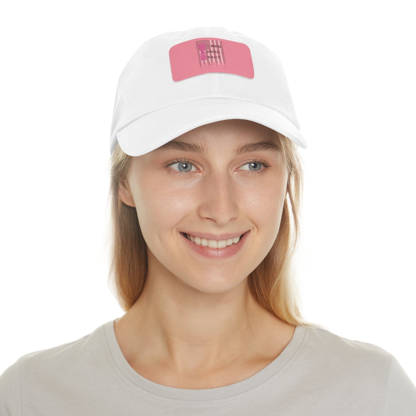 Women Armed & Ready Grey Flag with Leather Patch
