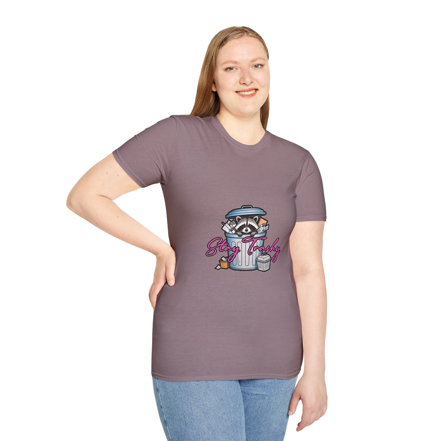 Stay Trashy T-Shirt - Cute Raccoon Design