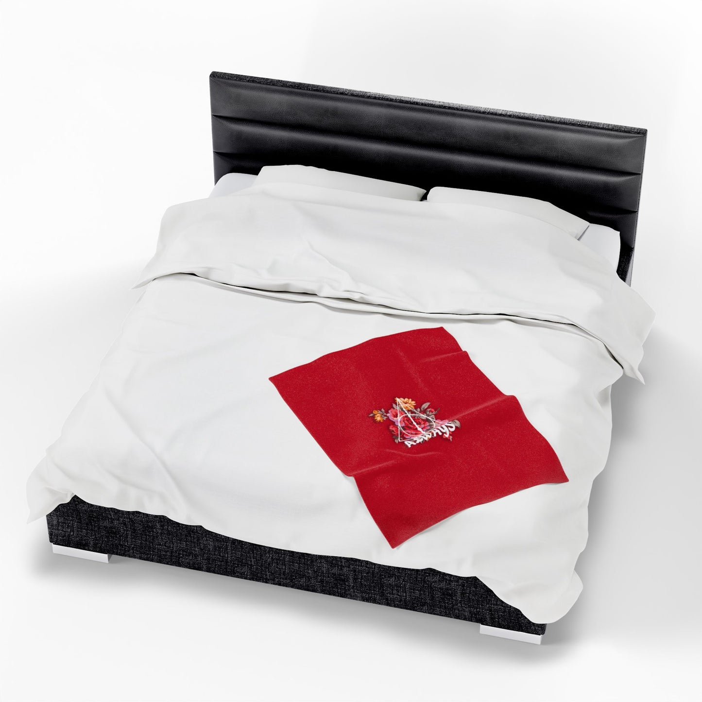 Gryffindor Floral 'Always' Design - Cozy Velveteen Plush Blanket
