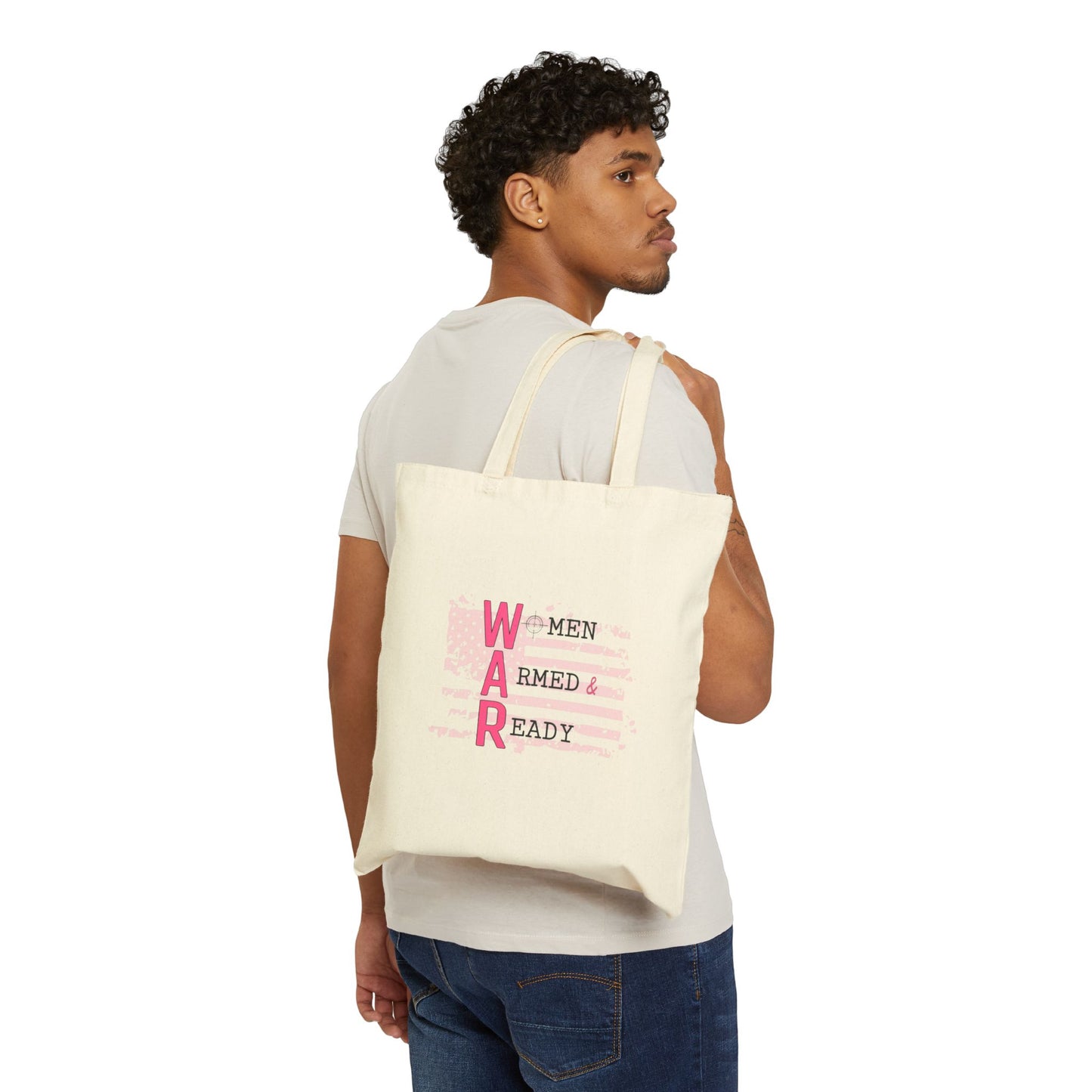 Women Armed & Ready Cotton Canvas Tote Bag