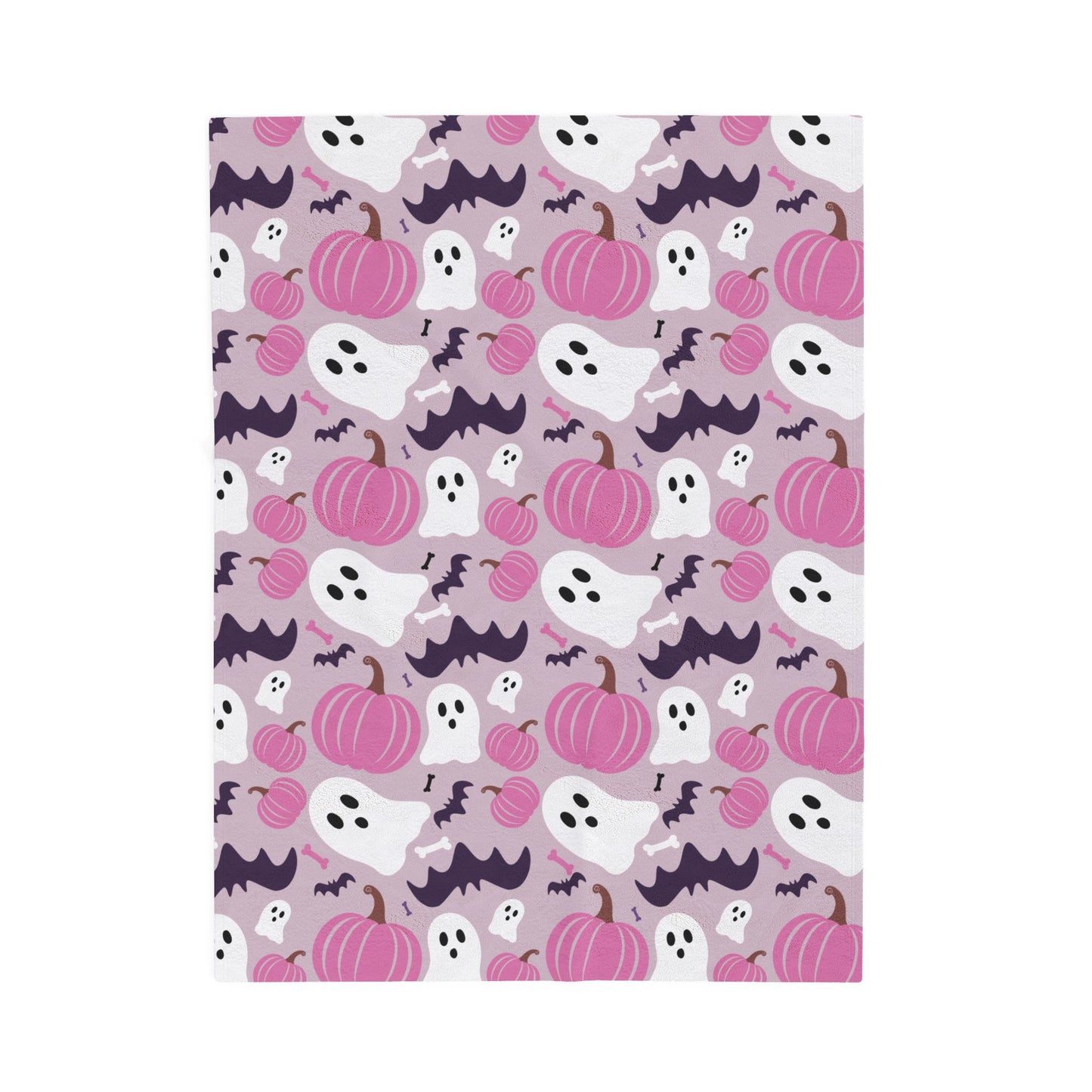Halloween Ghost & Pumpkin Plush Blanket