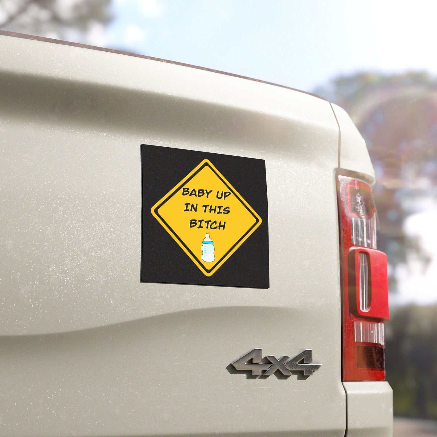 Fun Baby Up This Car Sign Magnet