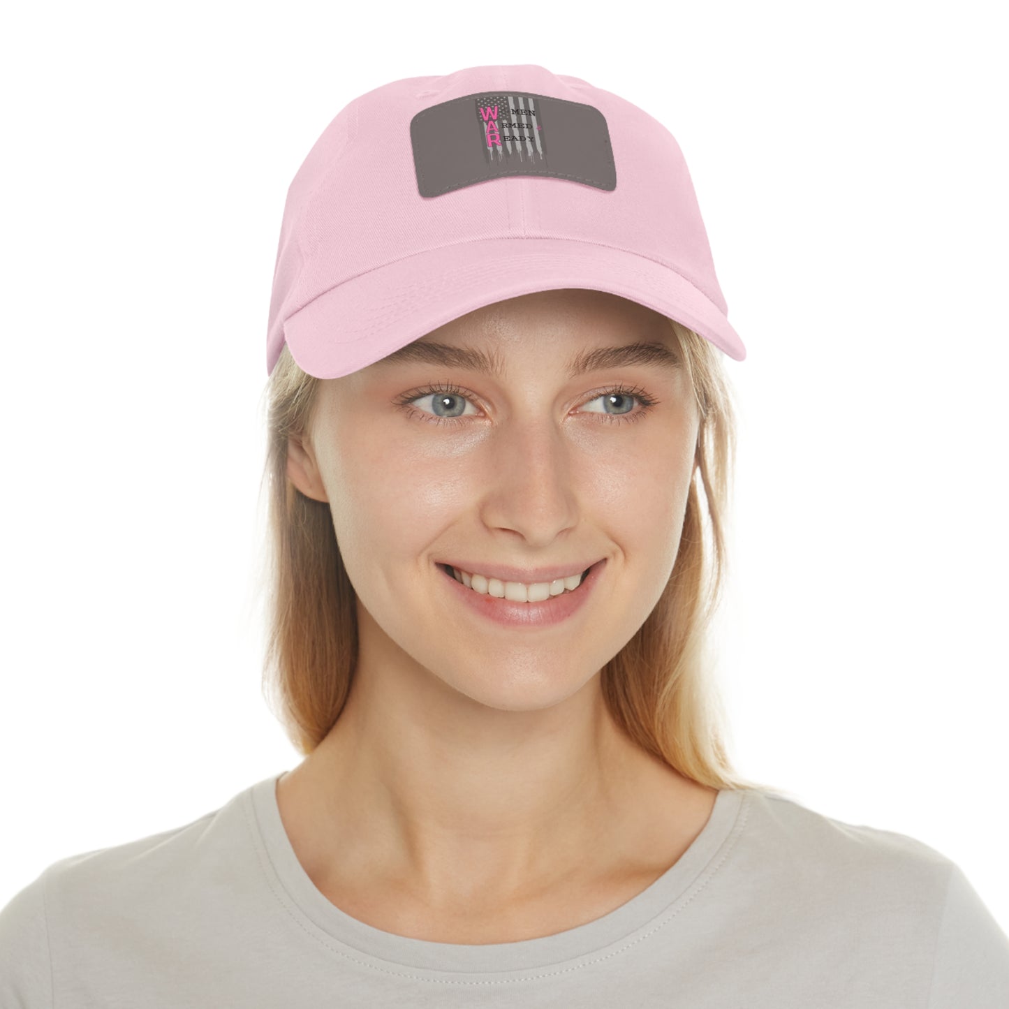 Women Armed & Ready Grey Flag with Leather Patch