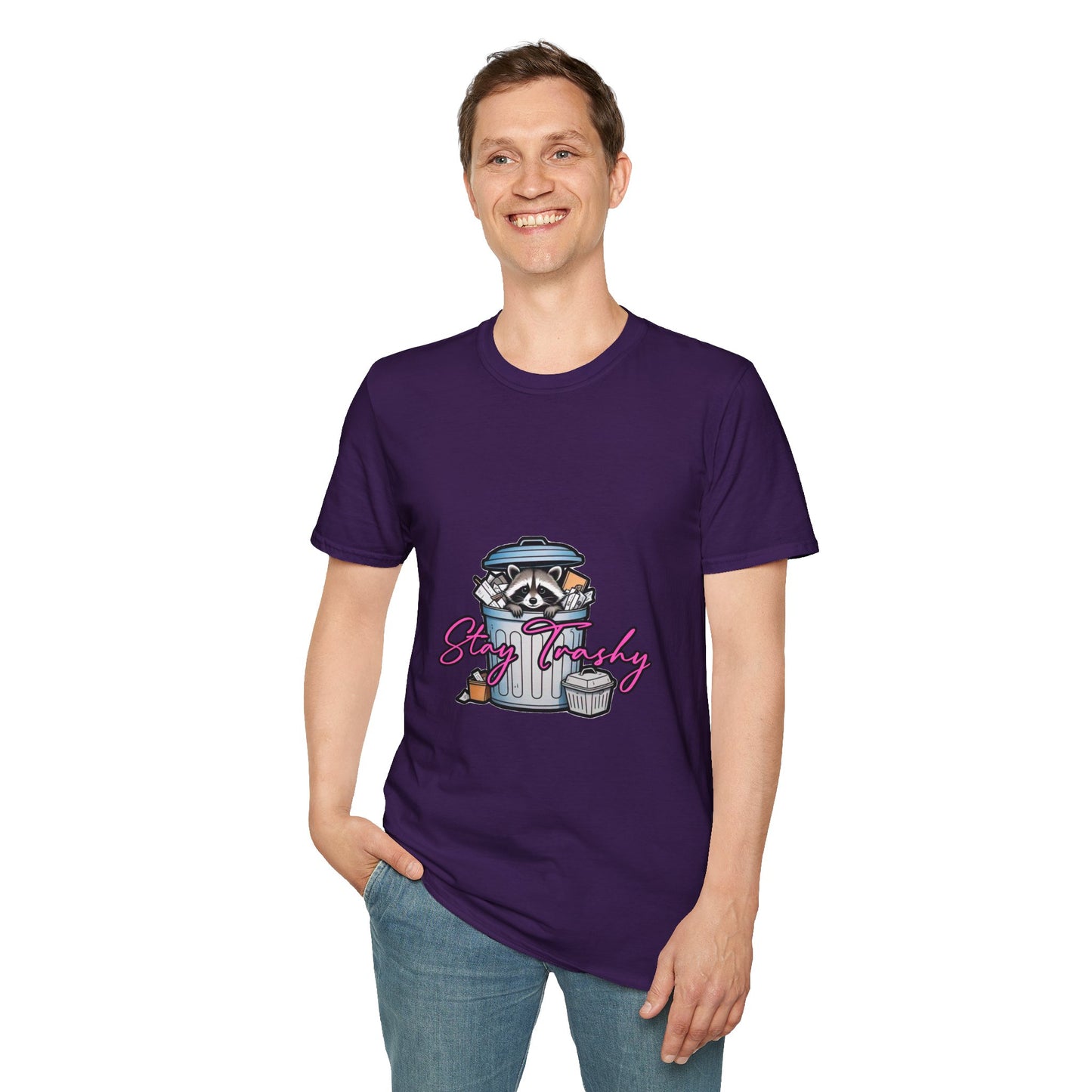 Stay Trashy T-Shirt - Cute Raccoon Design