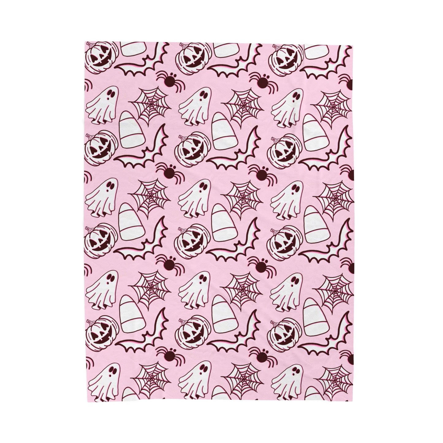 Halloween Ghost Plush Blanket, Cozy Throw, Spooky Blanket