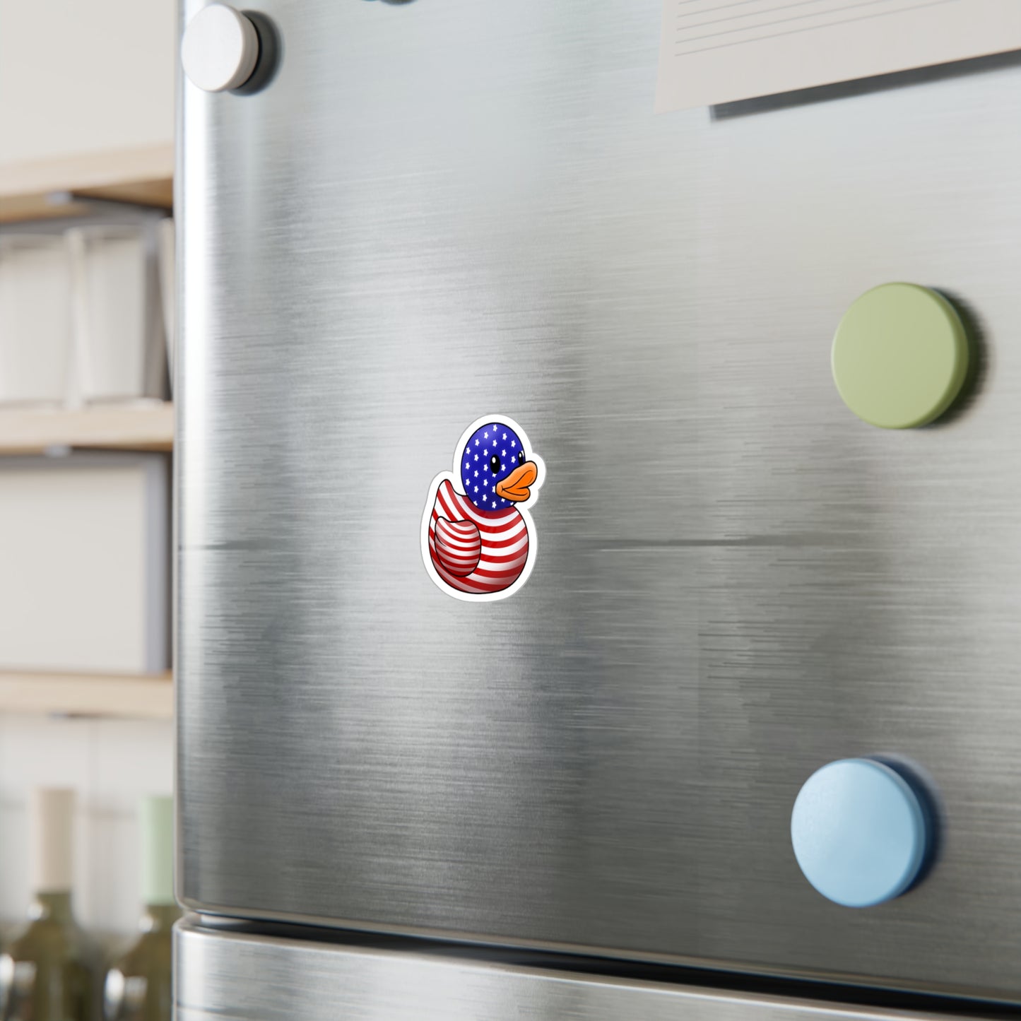 Patriotic Duck Kiss-Cut Vinyl Decal