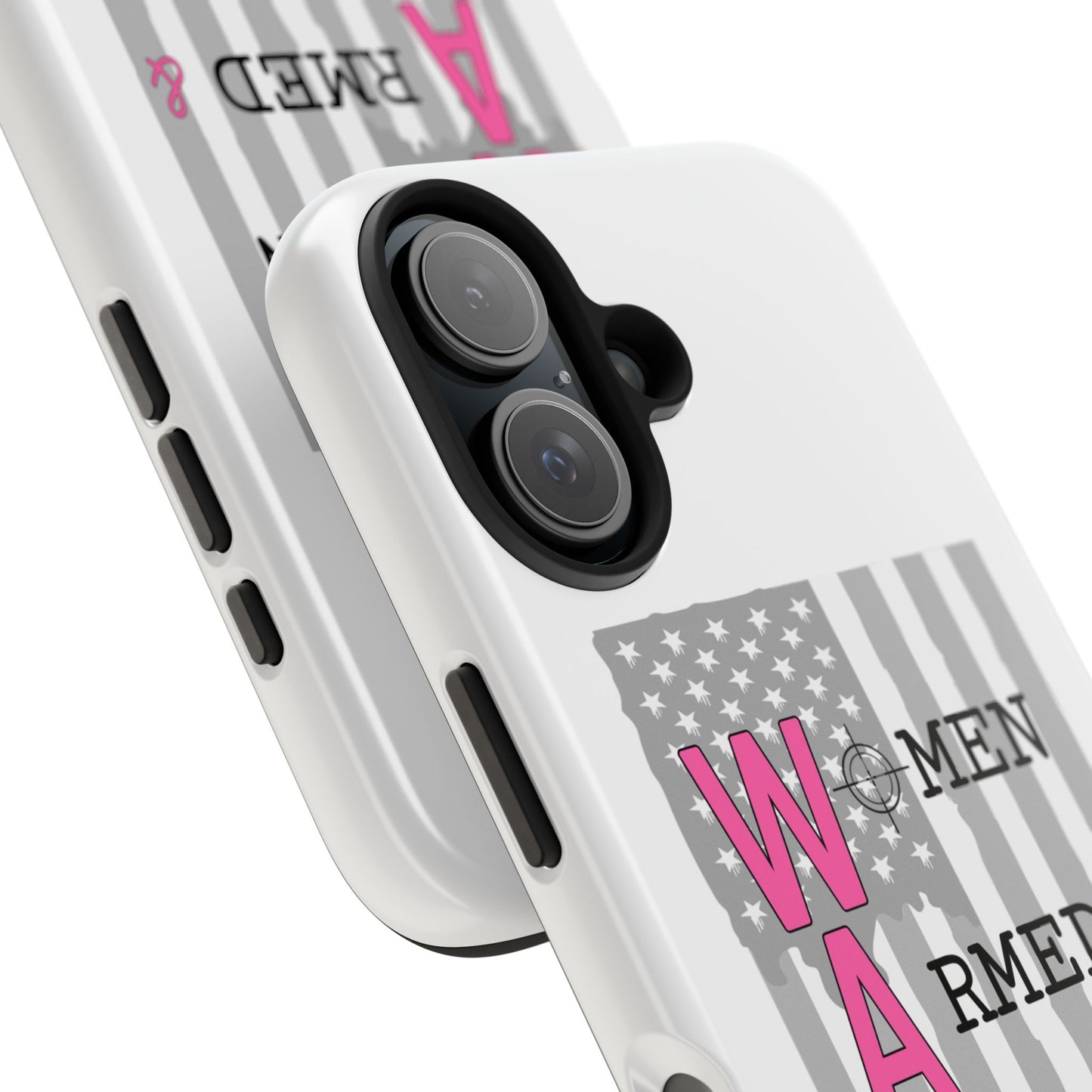 Women Armed & Ready Phone Case - Vertical Flag