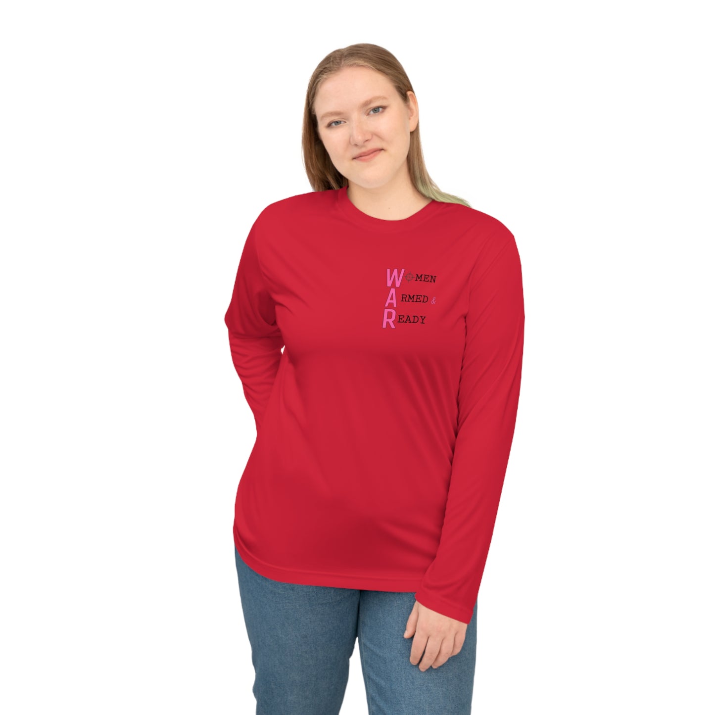 Women Armed & Ready Front Print Only Long Sleeve Shirt