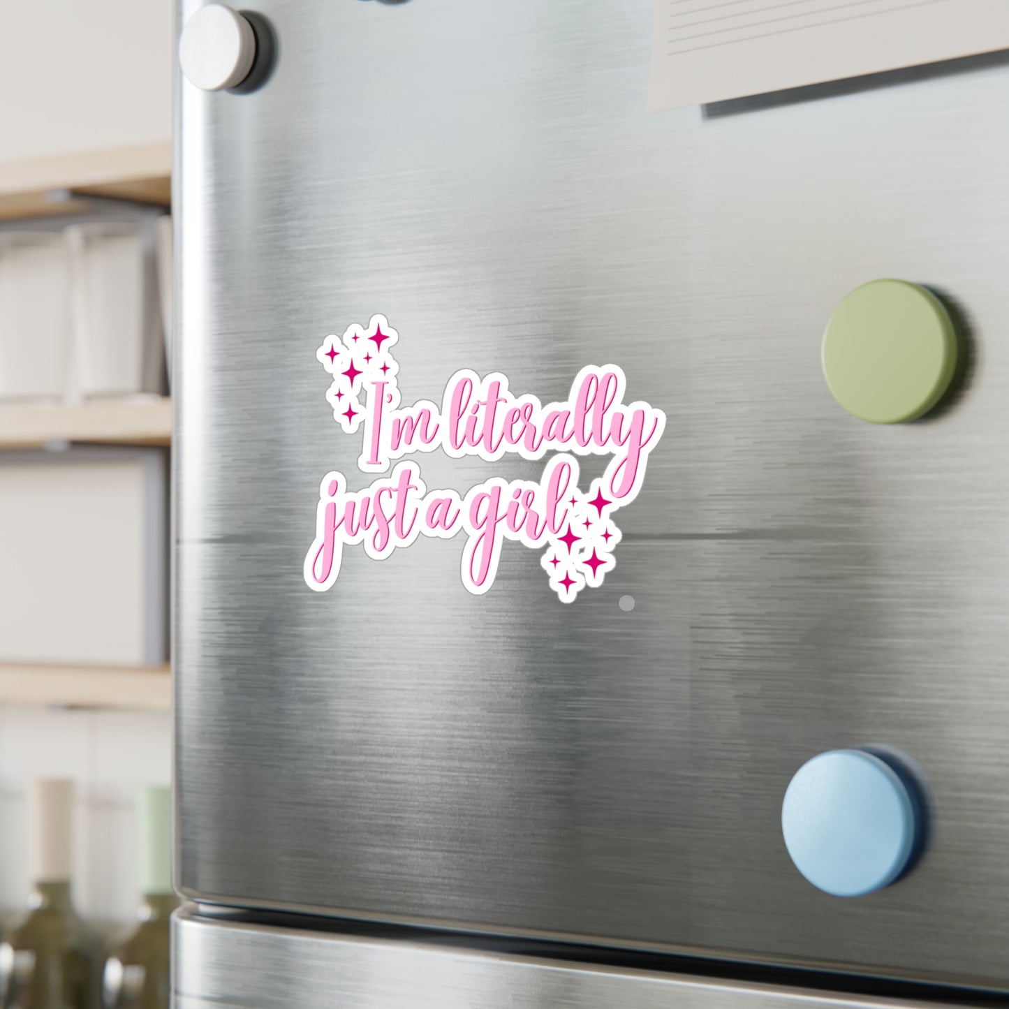 I'm Just A Girl Kiss-Cut Vinyl Decal