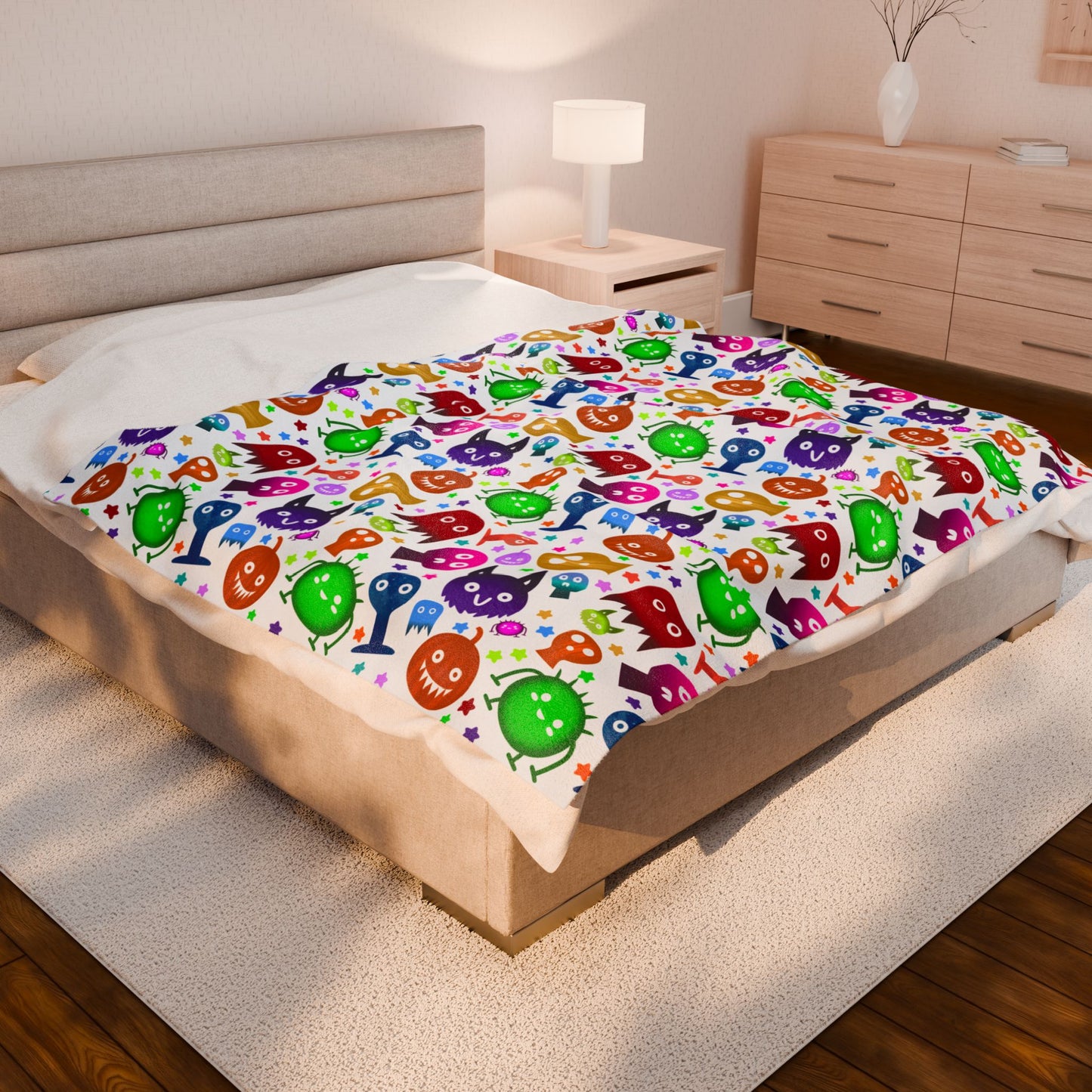 Colorful Halloween Plush Blanket