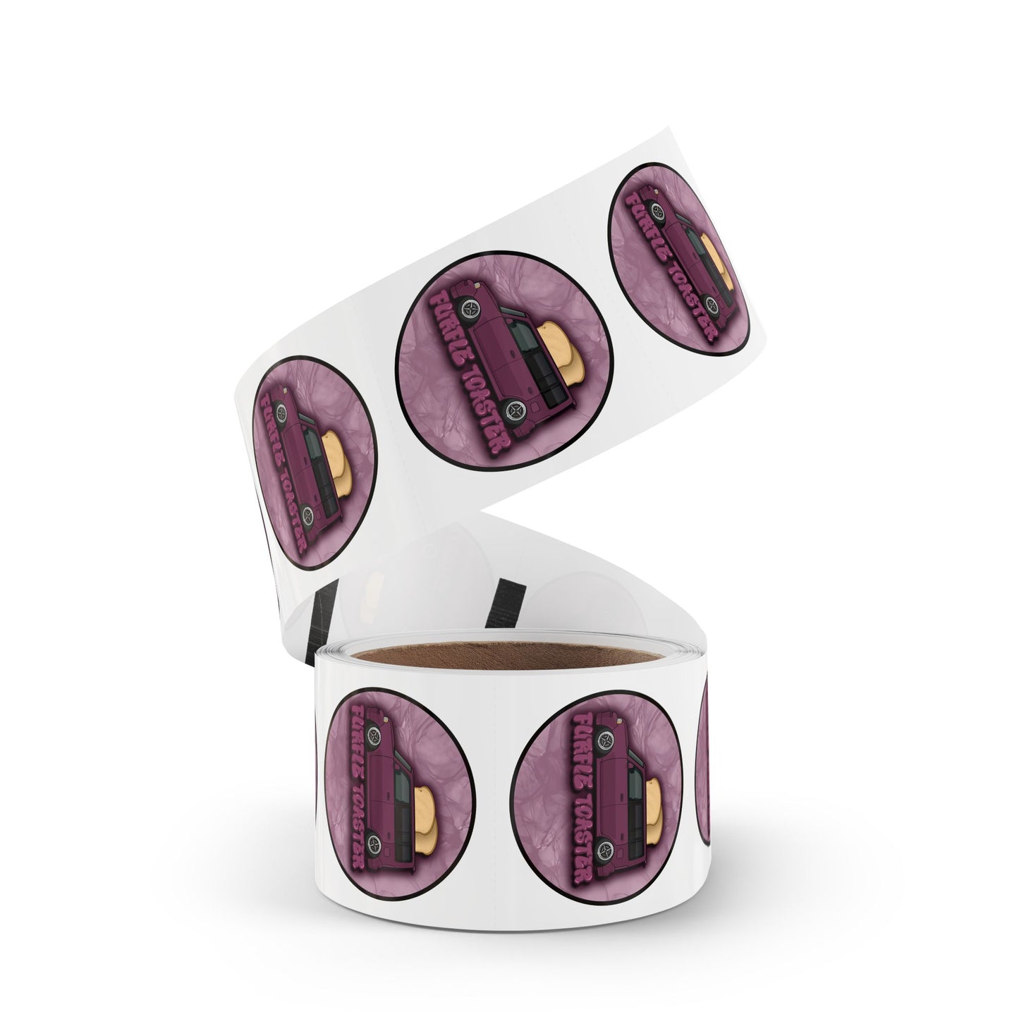 Purple Toaster Sticker Roll