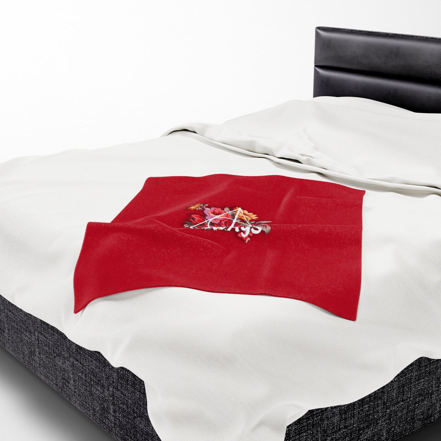 Gryffindor Floral 'Always' Design - Cozy Velveteen Plush Blanket