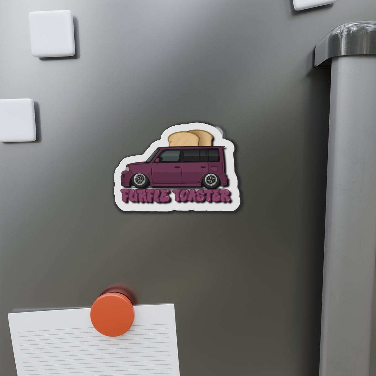 Purple Toaster Die-Cut Magnets