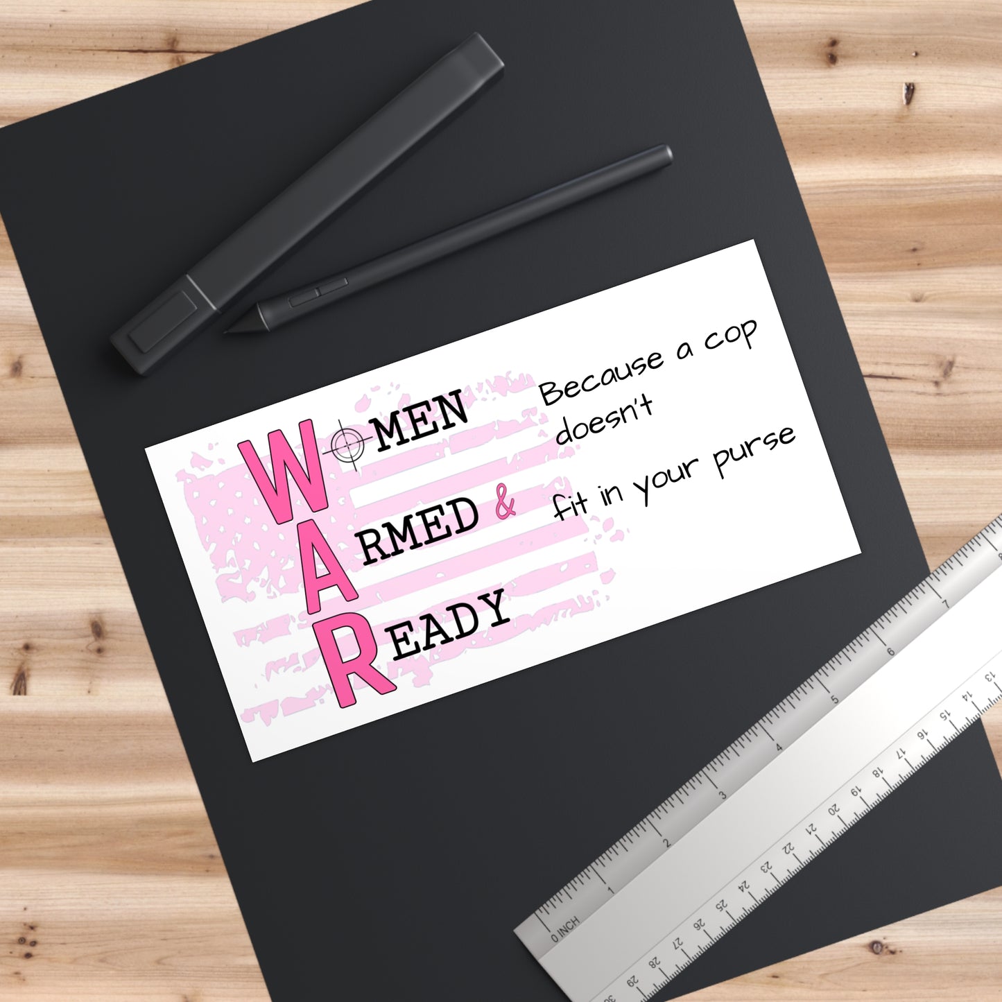 Women Armed & Ready Bumper Sticker