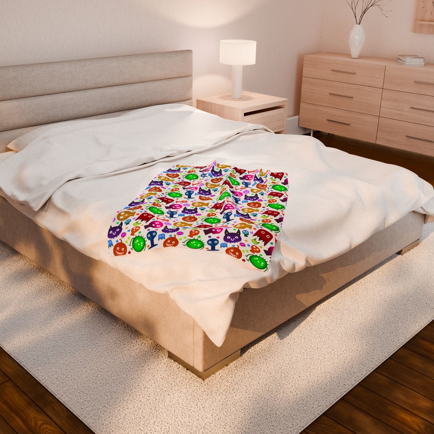 Colorful Halloween Plush Blanket
