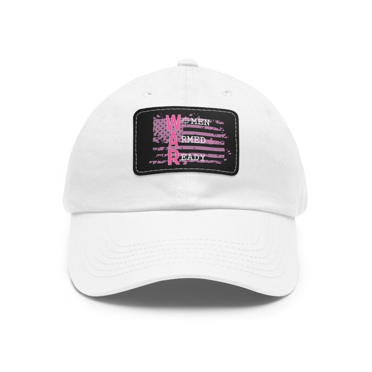 Women Armed & Ready Pink Flag With Leather Patch