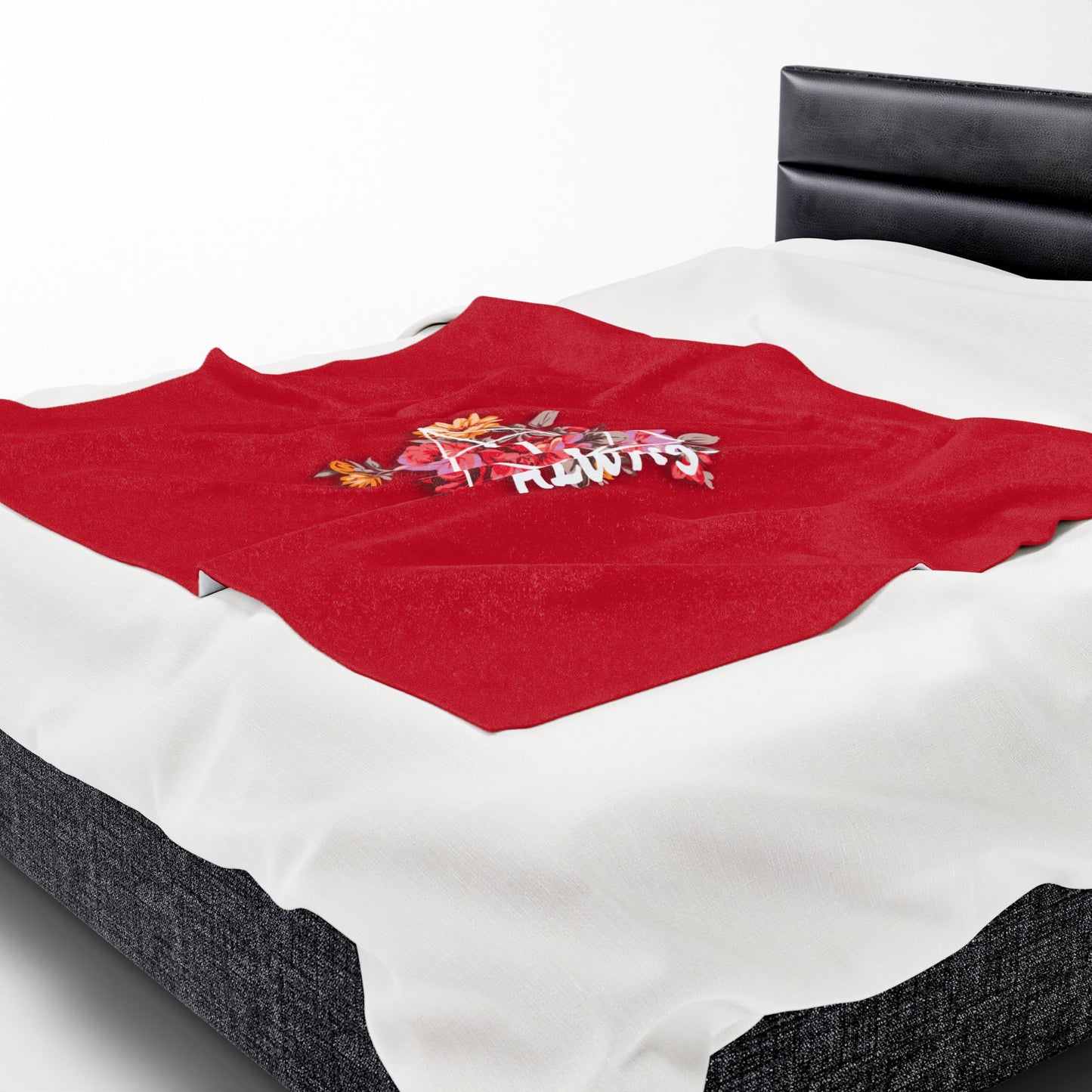 Gryffindor Floral 'Always' Design - Cozy Velveteen Plush Blanket