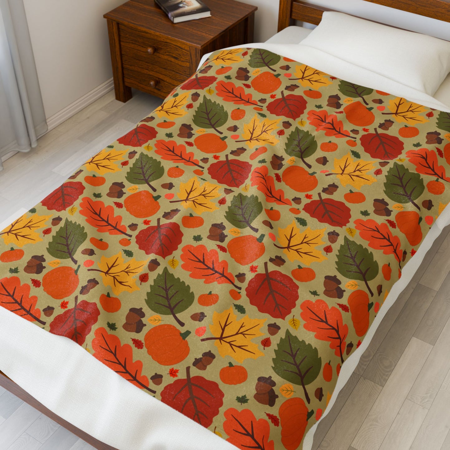 Autumn Harvest Velveteen Plush Blanket