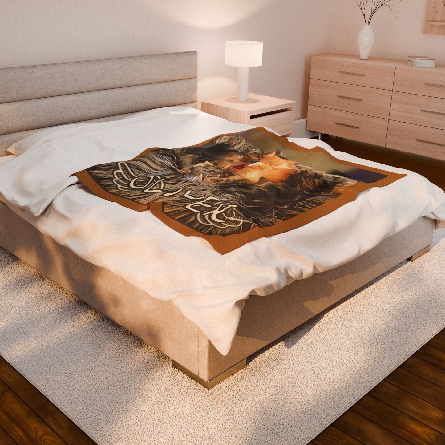 Personalized Velveteen Plush Blanket with Pet Design - Cozy Home Gift for Dog Lovers