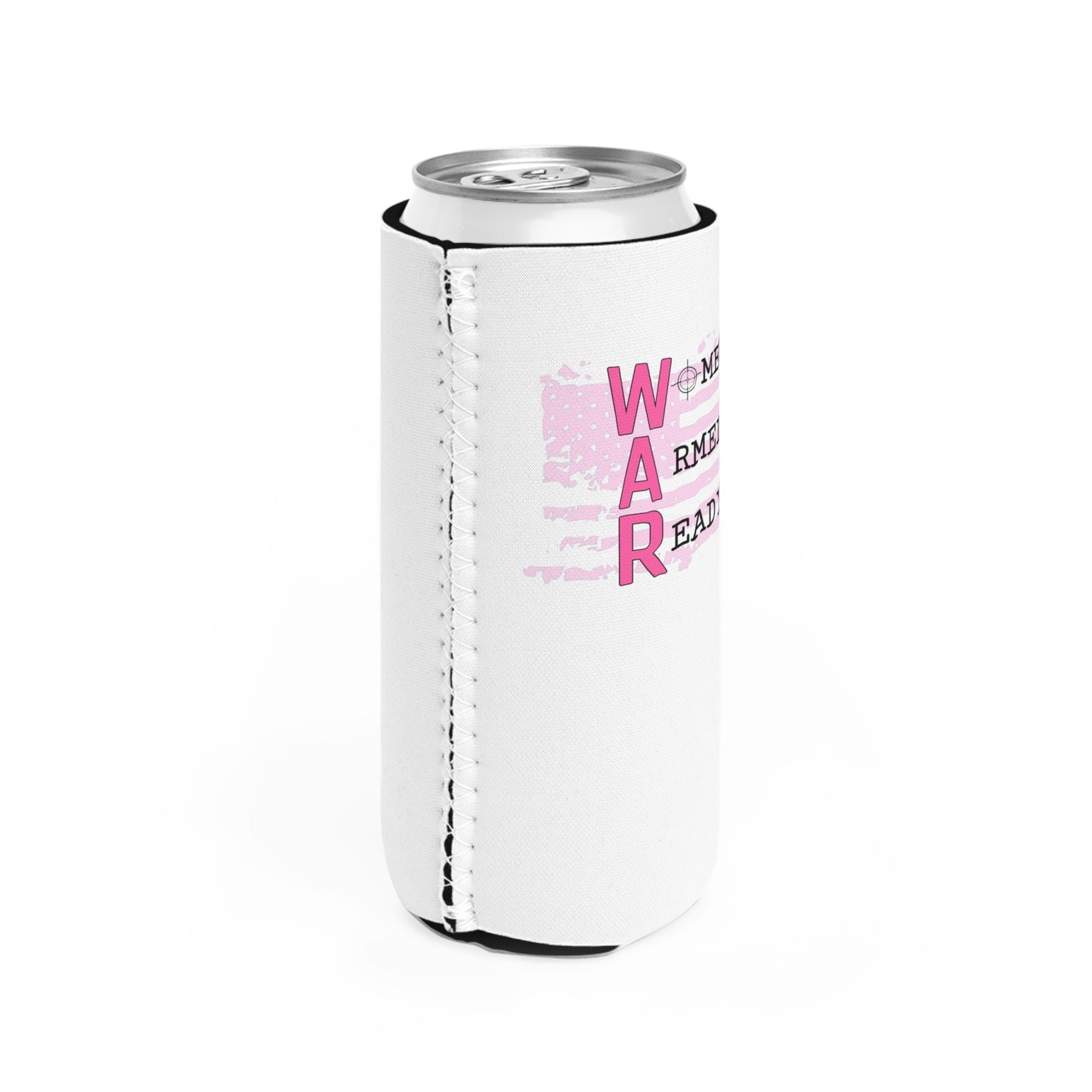 Women Armed & Ready Slim Can Cooler