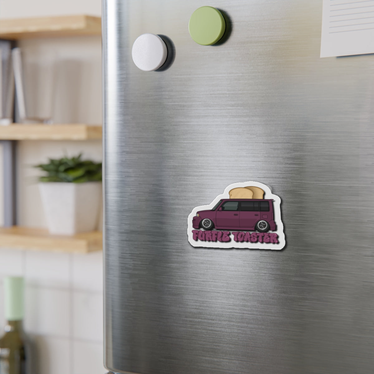 Purple Toaster Die-Cut Magnets