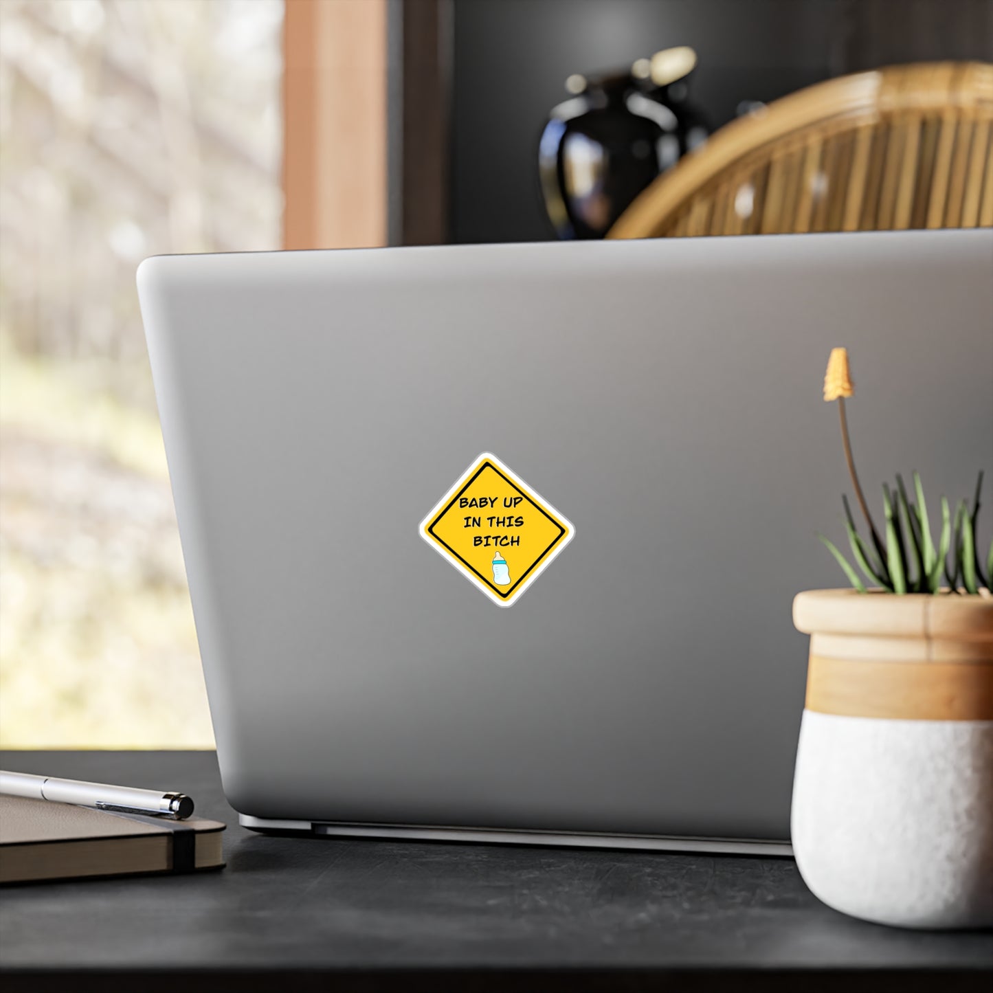 Funny Baby Warning Sticker, Vinyl Decal